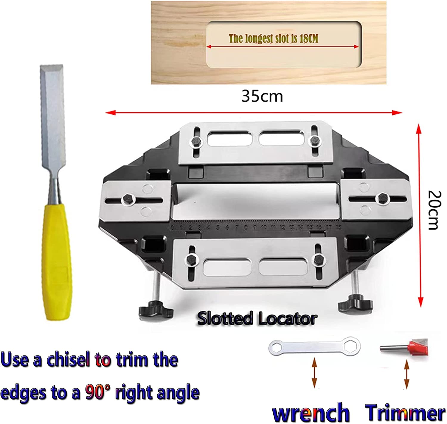 Premium Aluminum Alloy Door Hinge Jig - Professional Woodworking Hole Opener & Slotting Locator for Cabinet & Kitchen Door Installation | Perfect for DIY Home Improvement & Furniture Making Projects