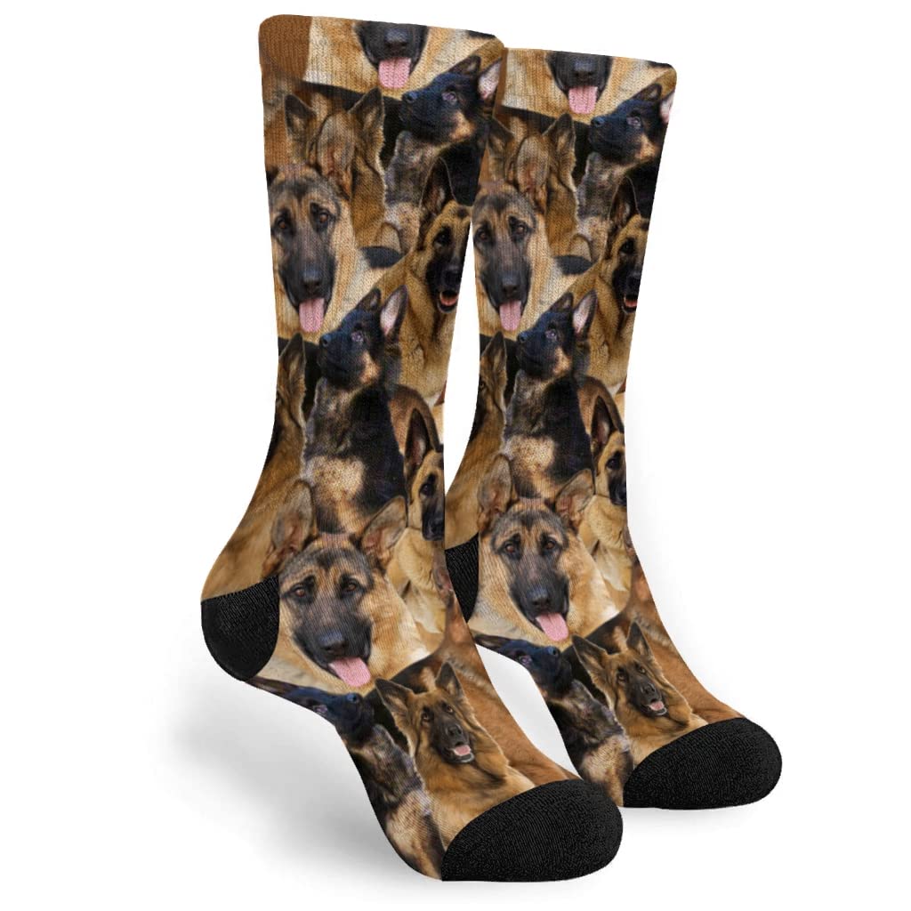 German Shepherd Socks - Cotton Mid-Calf Comfort for Women - Perfect for Christmas Gifts & Dog Lovers