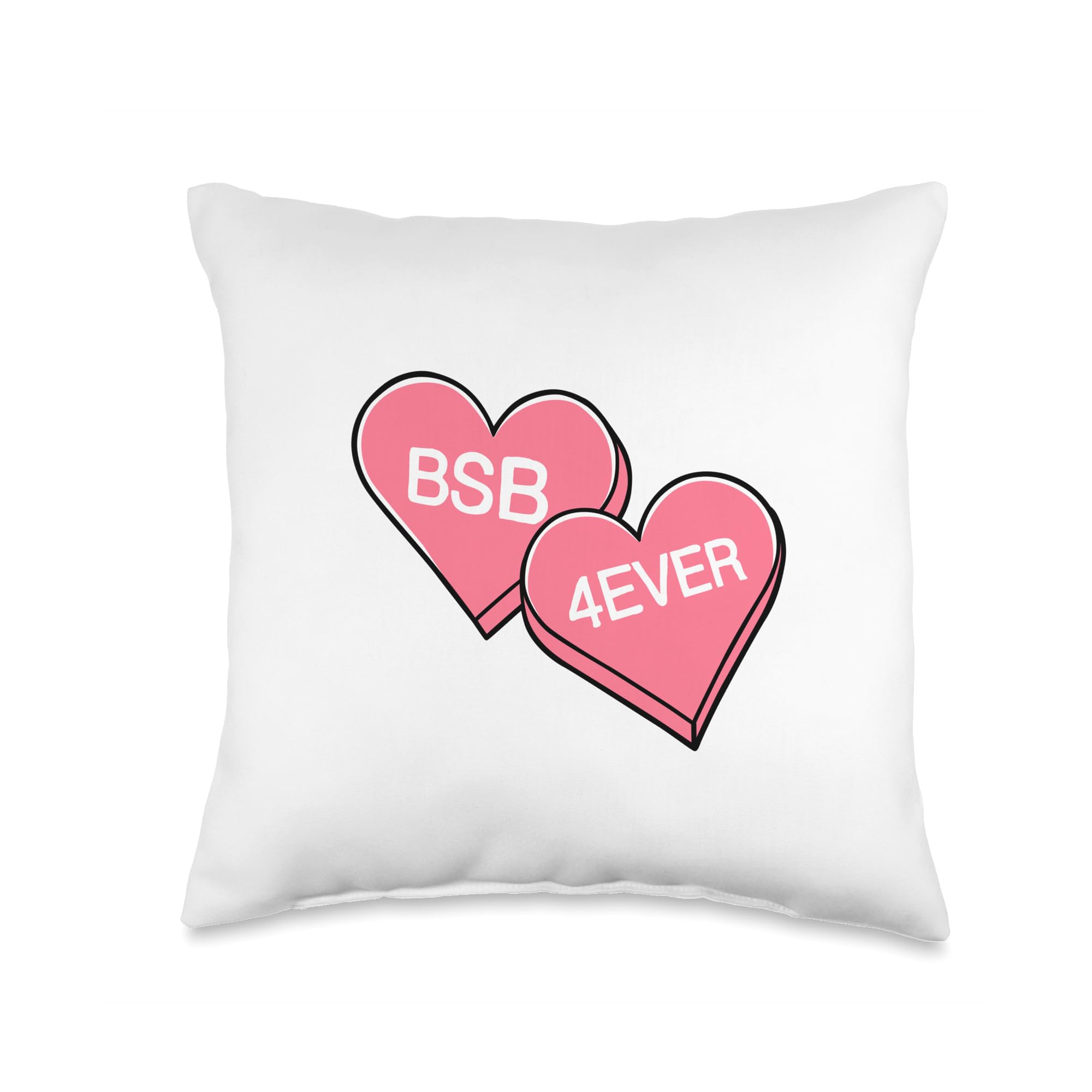 Sweet Candy Hearts White Decorative Throw Pillow - Perfect for Valentine's Day Decor, Bedroom Accent & Cozy Sofa Cushion