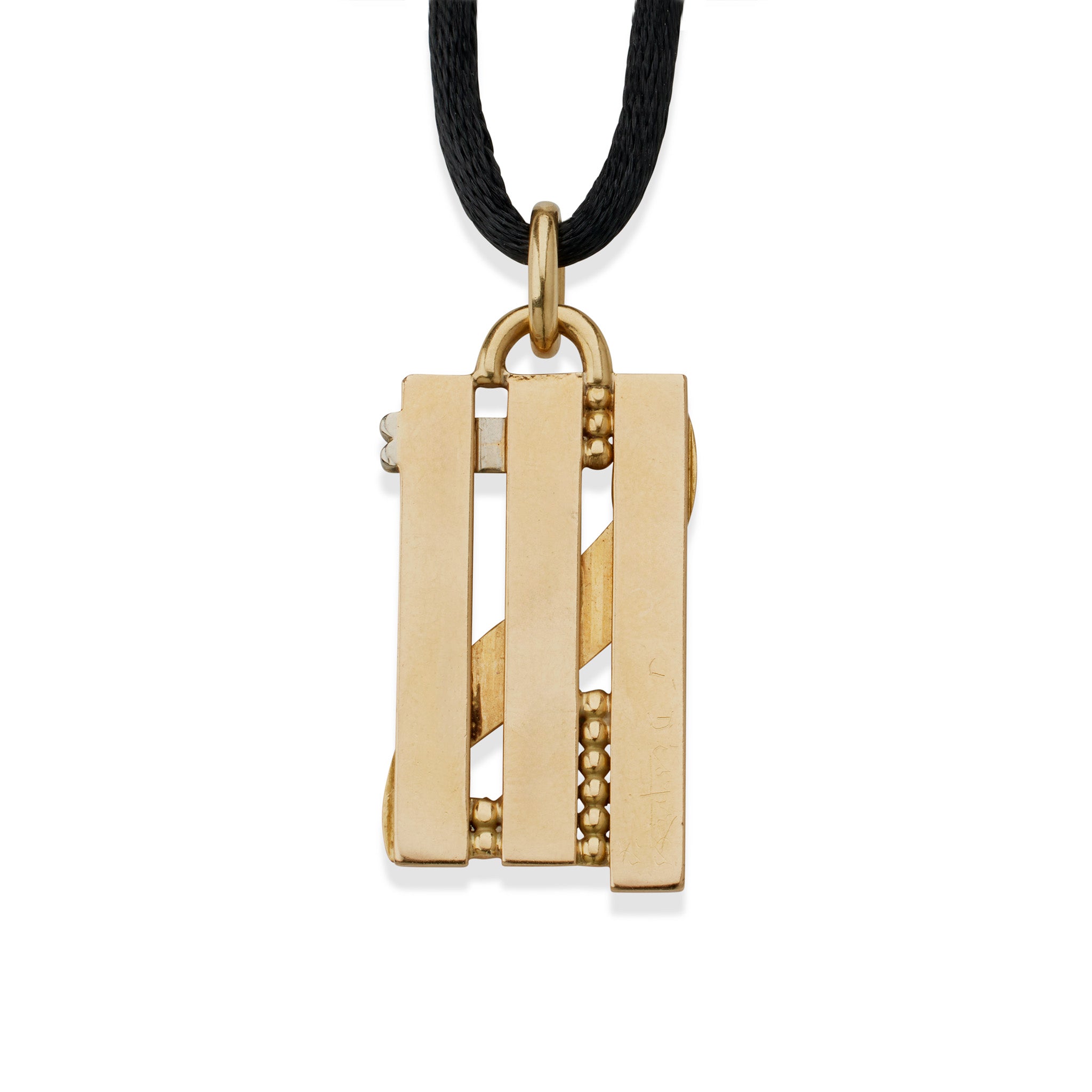 Jean Després Modernist 18K Gold Pendant Necklace - Vintage Luxury Jewelry for Women - Perfect for Evening Parties, Weddings & Special Occasions