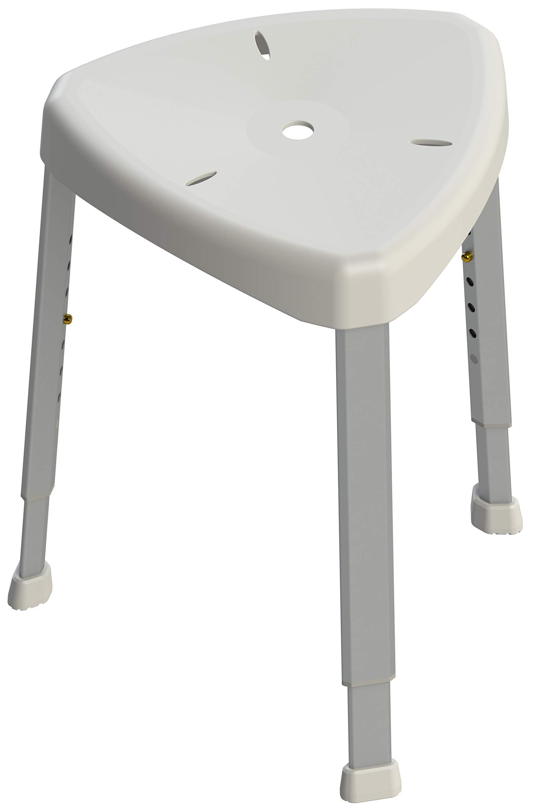 Adjustable Height Shower Stool for Elderly & Disabled - Non-Slip Bath Seat with Back Support - Ideal for Bathroom Safety & Comfort