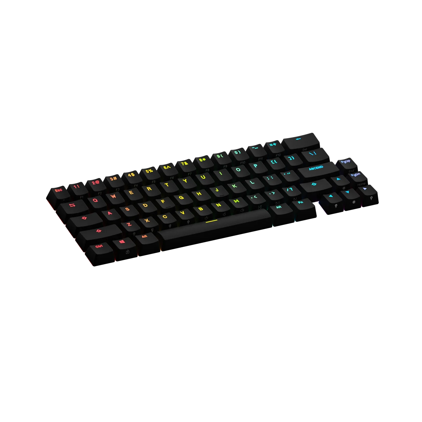 Backlit Black Keycaps for Mechanical Keyboards - US Layout - Perfect for Gaming & Typing in Low Light