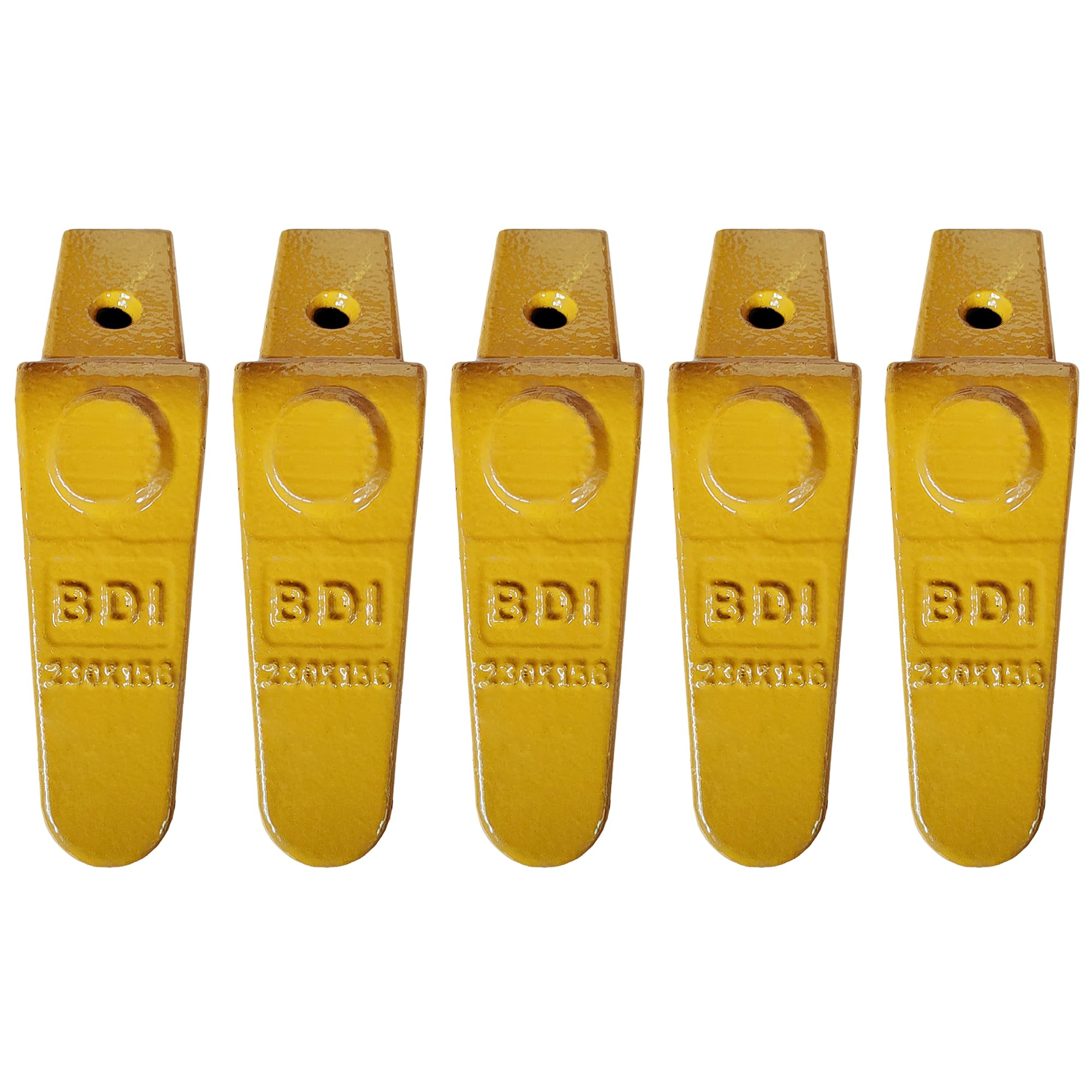 BDI Wear Parts 230X156 Teeth Adapter - Mini Excavator Weld-On Shanks for X156L/X156S/X156T/X156WT Style Bucket Teeth (5-Pack) - Heavy-Duty Replacement for Digging, Trenching & Construction Work