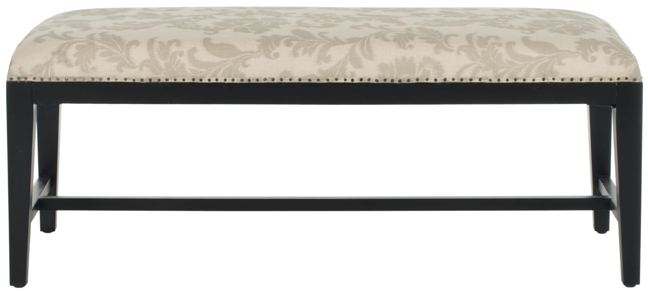 Safavieh Mercer Collection Zambia Bench in Taupe and Beige - Stylish Entryway, Living Room, or Bedroom Seating Furniture