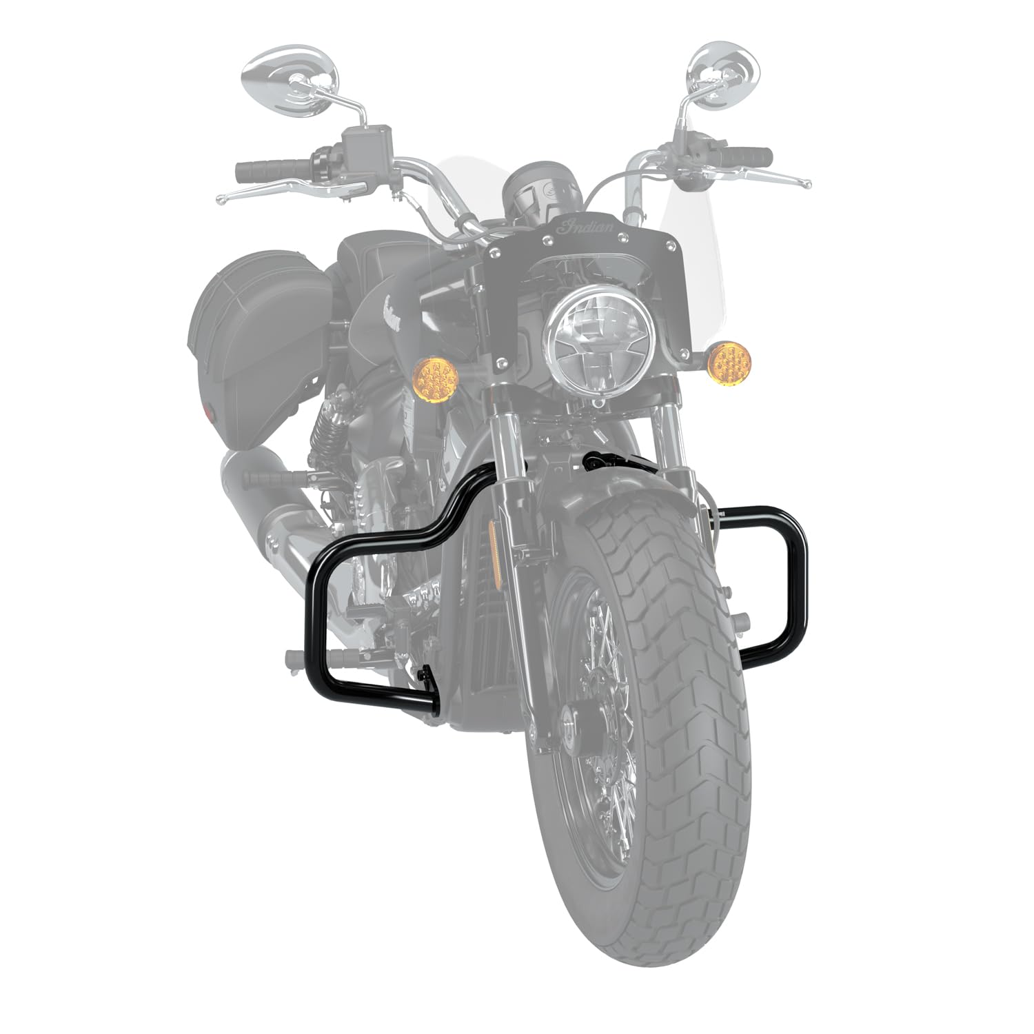 Indian Motorcycle Steel Front Highway Bars - Heavy Duty Crash Protection for Harley, Honda, Kawasaki - Perfect for Long Rides & Road Trips