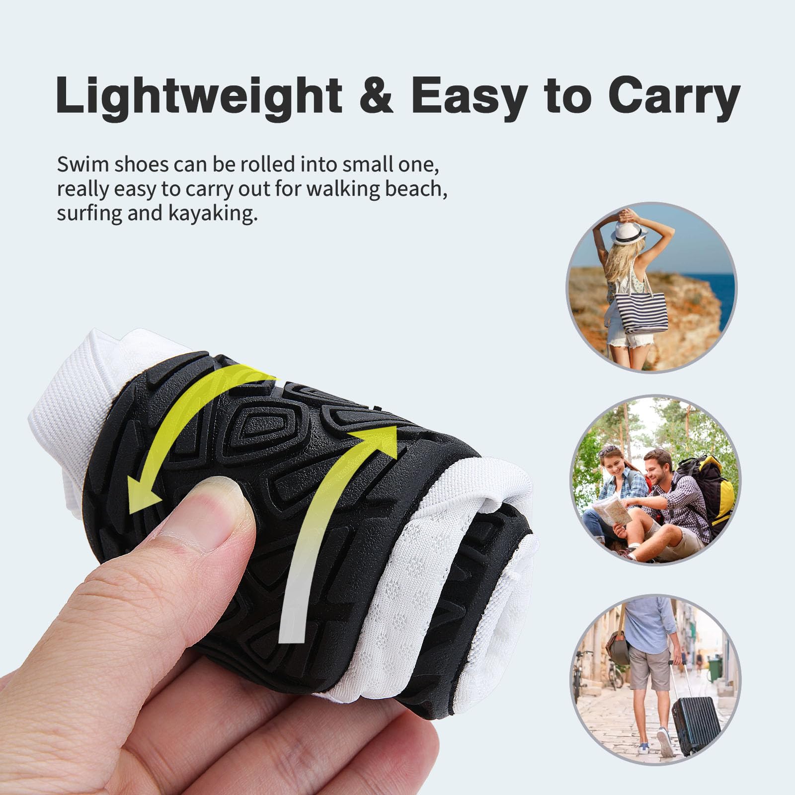 Men's & Women's Quick-Dry Water Shoes - Barefoot Beach Pool Shoes for Surfing, Swimming & Water Sports | Perfect for Yoga, Aqua Fitness & Outdoor Activities