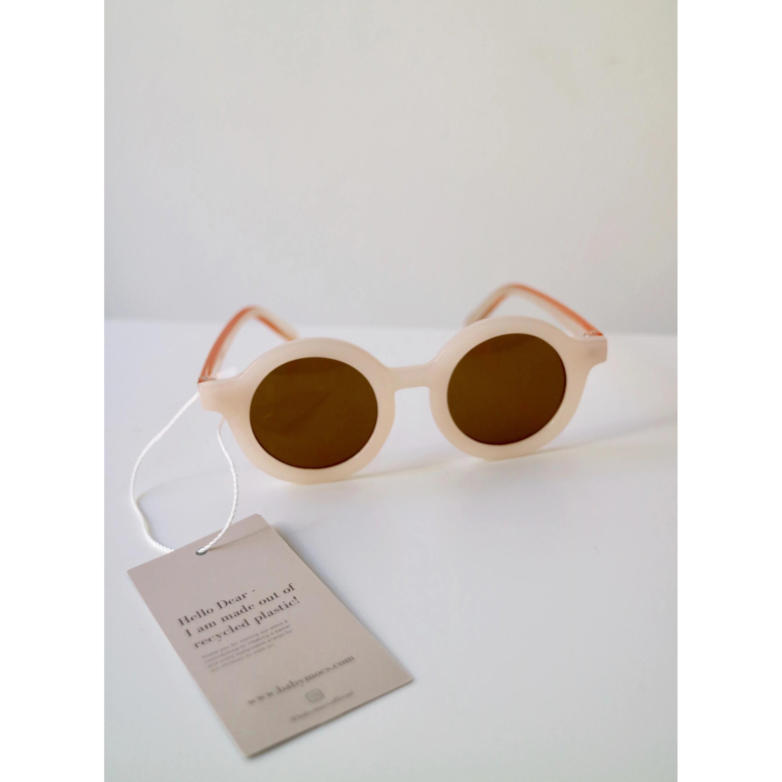 BabyMocs Kids Sunglasses - Signature Round Pink Frames for Boys & Girls - UV Protection for Outdoor Play, Beach, and Travel