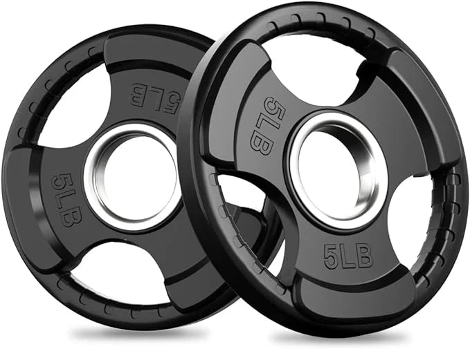 Olympic Rubber Weight Plates - Durable Bumper Plates for CrossFit, Powerlifting & Home Gym Workouts - Perfect for Strength Training & Fitness Routines