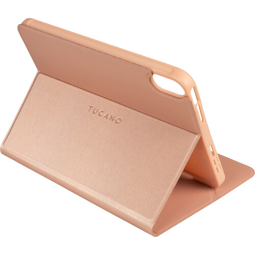 Tucano Metal Folio Case for iPad Mini 6th Generation (2021) - Gold | Slim Protective Cover with Auto Sleep/Wake | Perfect for Work, Travel & Everyday Use