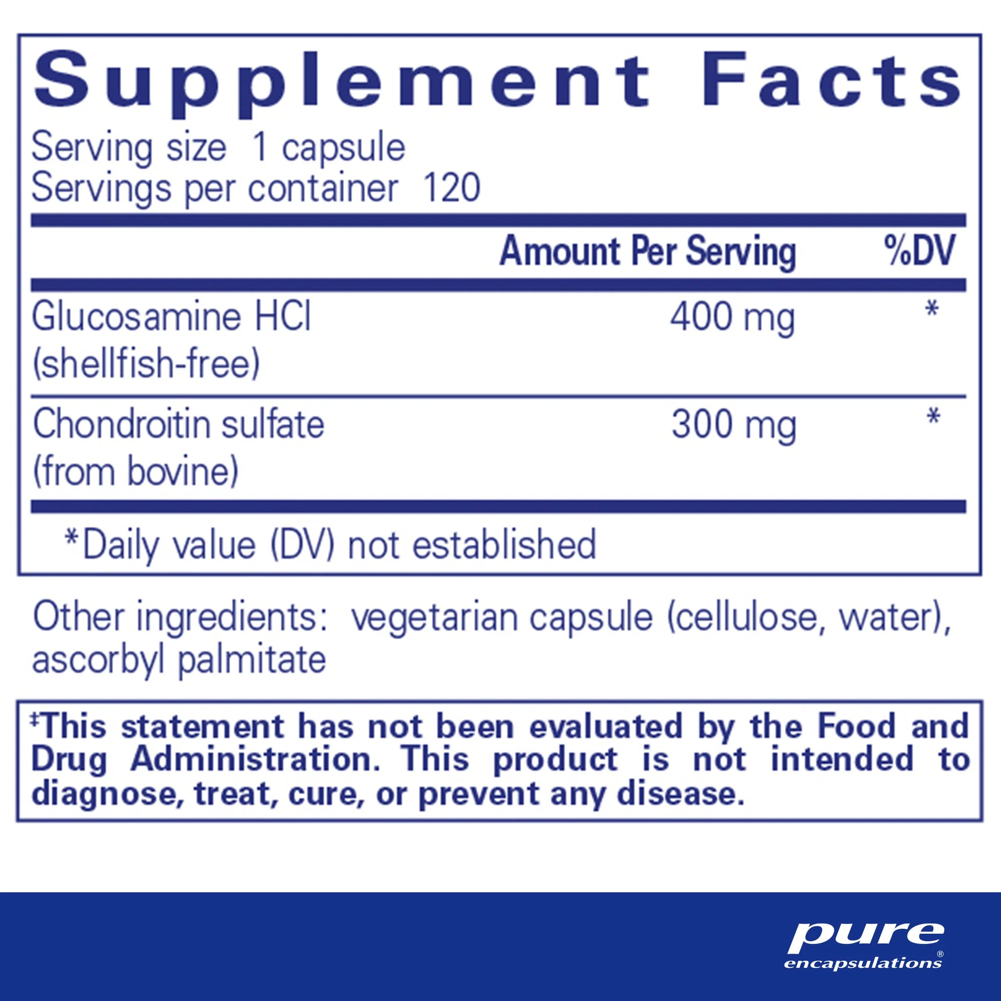 Premium Glucosamine HCL & Chondroitin Sulfate Supplement for Joint Support - Supports Cartilage Health & Mobility - Ideal for Athletes, Seniors & Active Lifestyles