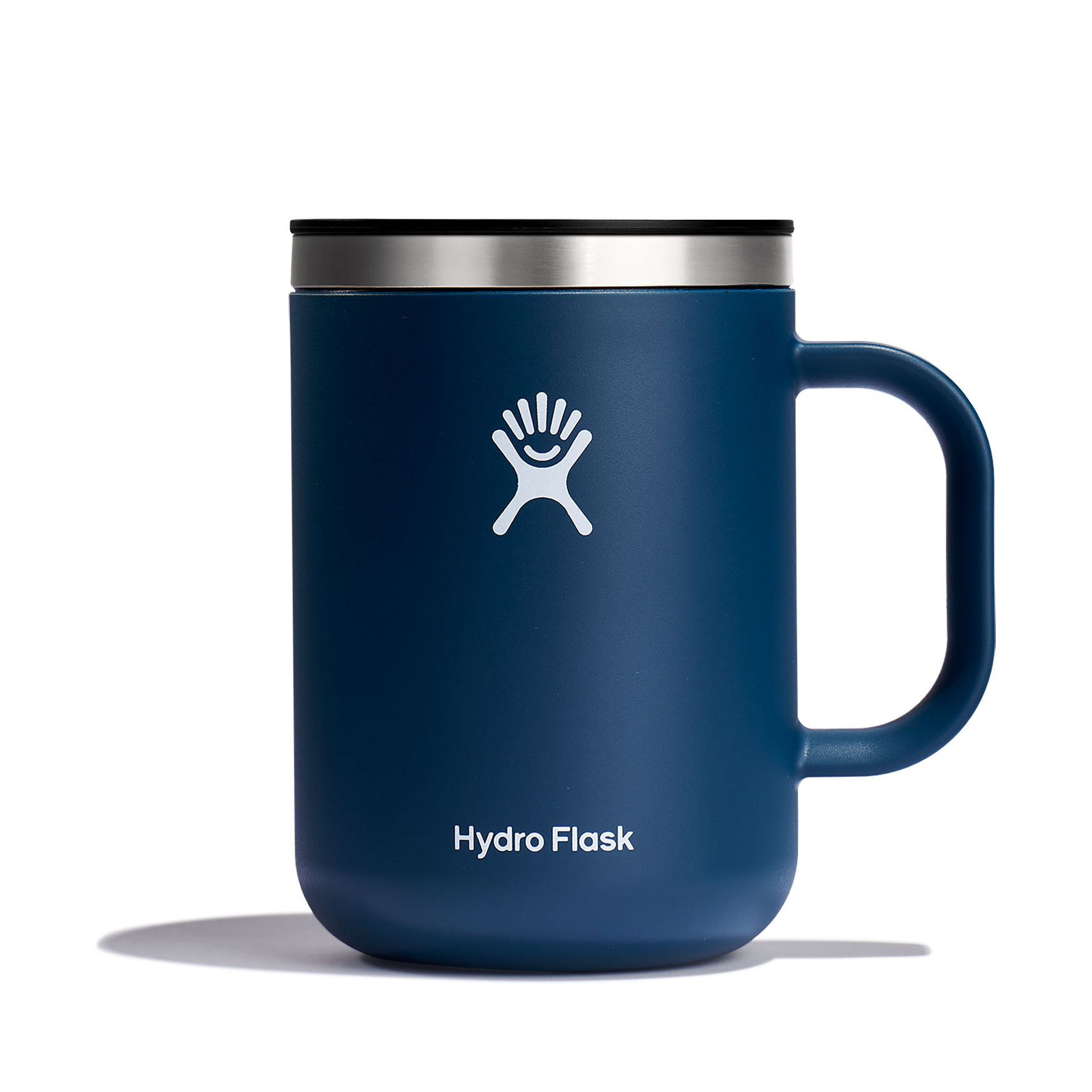 24 oz Insulated Stainless Steel Tumbler Mug with Lid and Straw - Indigo Blue - Perfect for Coffee, Tea, and Cold Drinks at Home, Office, or Travel