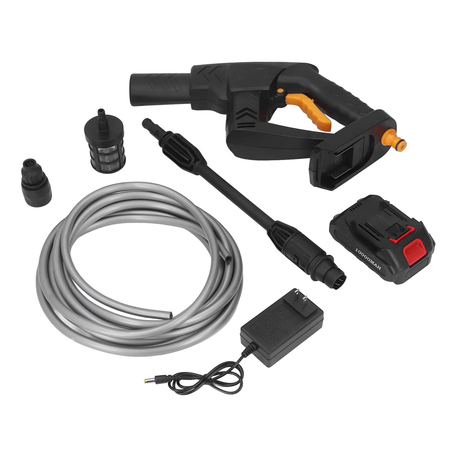 Aramox 21V 110W 130psi Cordless Pressure Washer - Portable High Pressure Cleaner with Rechargeable Battery & US Plug (100-240V) - Ideal for Car Washing, Patio Cleaning, and Outdoor Home Maintenance