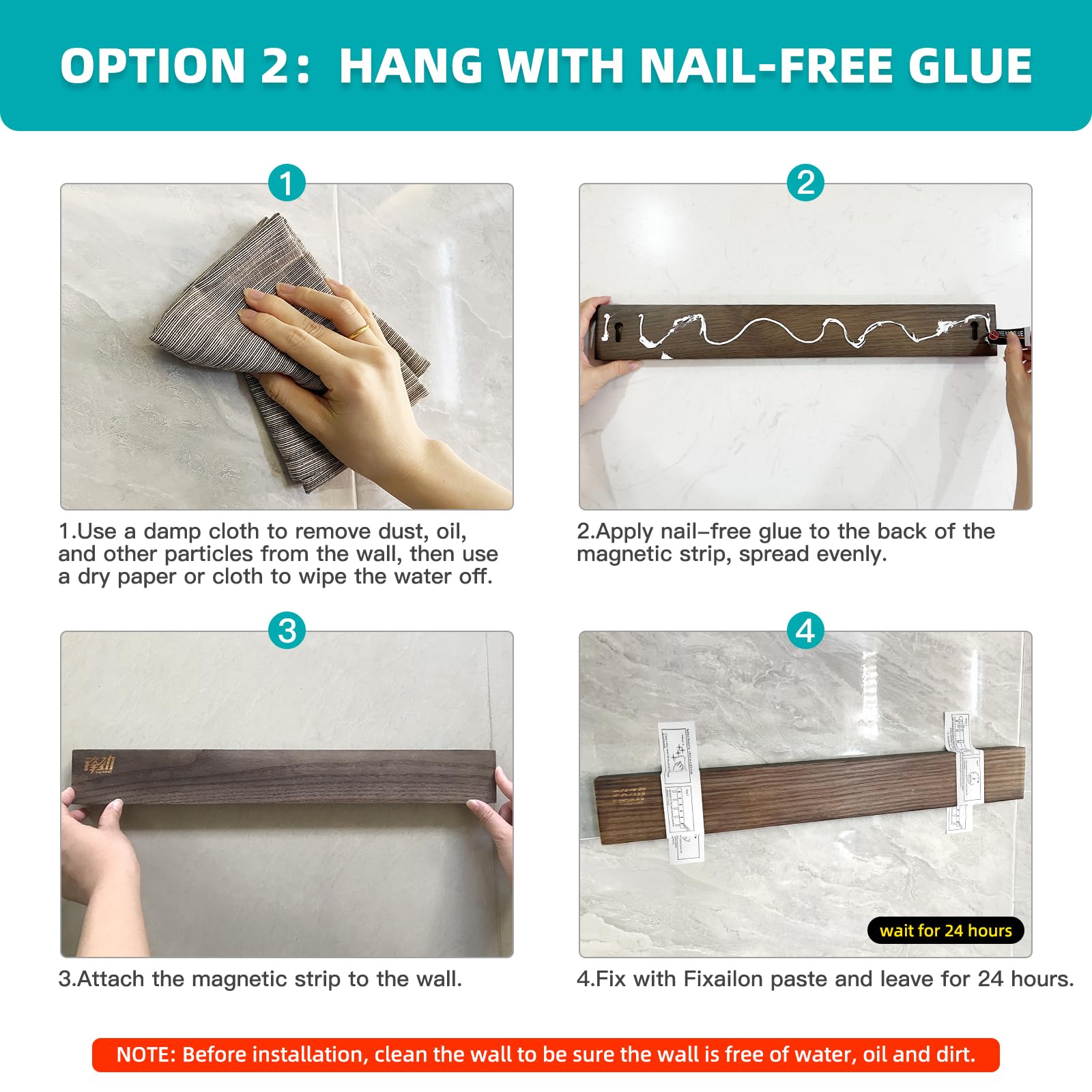 FINDKING 12 Inch Ash Wood Magnetic Knife Strip - Strong Wall Mount & Refrigerator Knife Holder, No Drill Kitchen Utensil Organizer (Dark Brown) - Perfect for Storing Chefs Knives, Scissors & Metal Tools in Home Kitchens & Restaurants