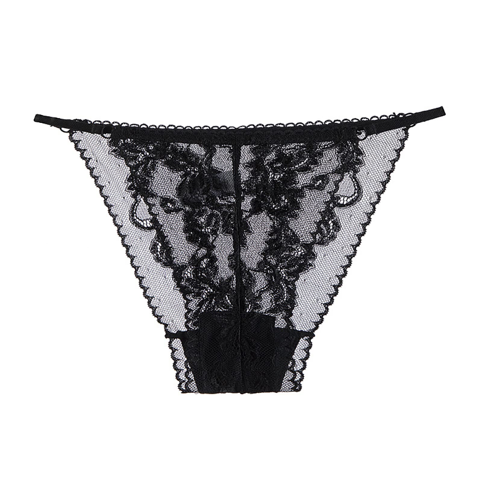 Sexy Lace Panties for Women - Cute Bow Lingerie Briefs with Stockings - Comfortable Midnight Underwear for Date Night & Special Occasions