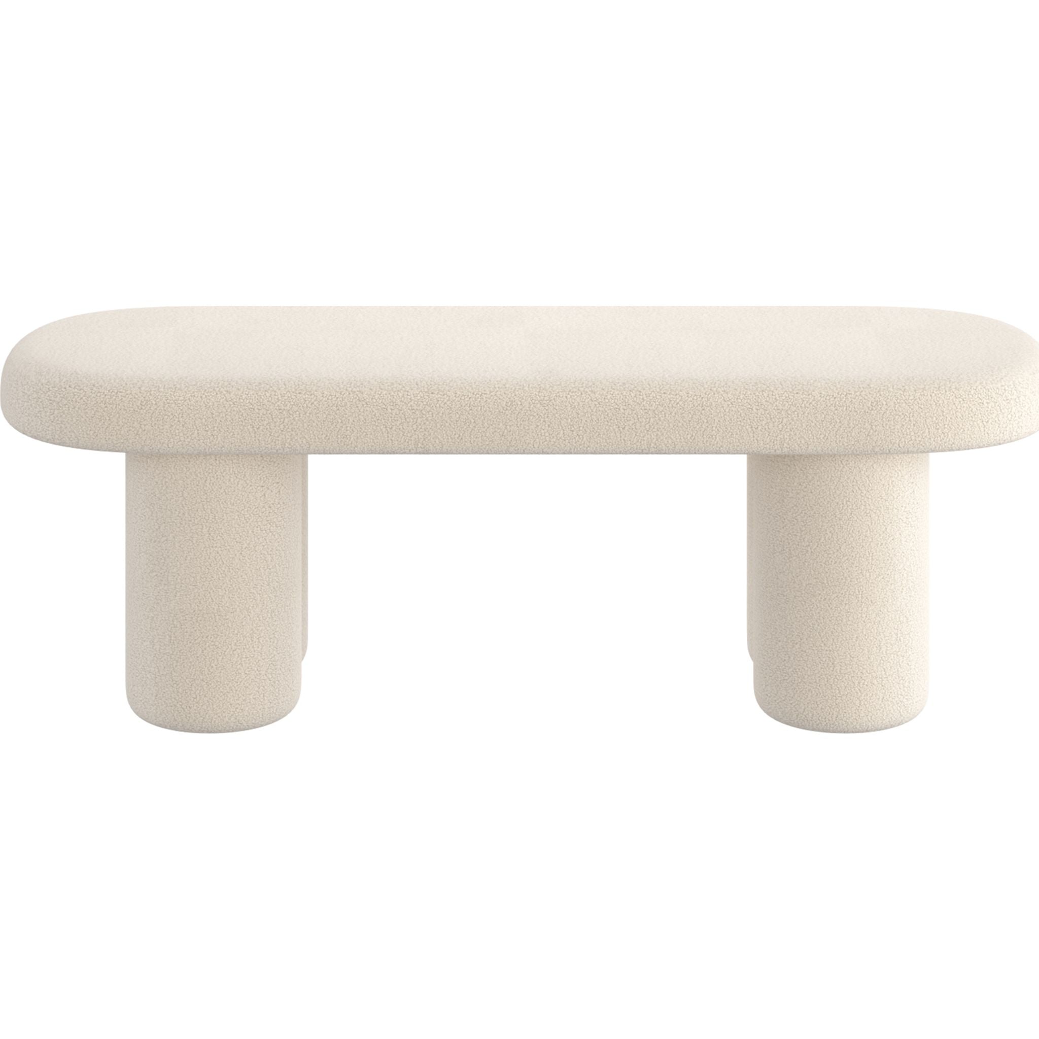 Azoro Bench - Warm Grey Upholstered Indoor/Outdoor Seating - Perfect for Patio, Garden, and Living Room Decor