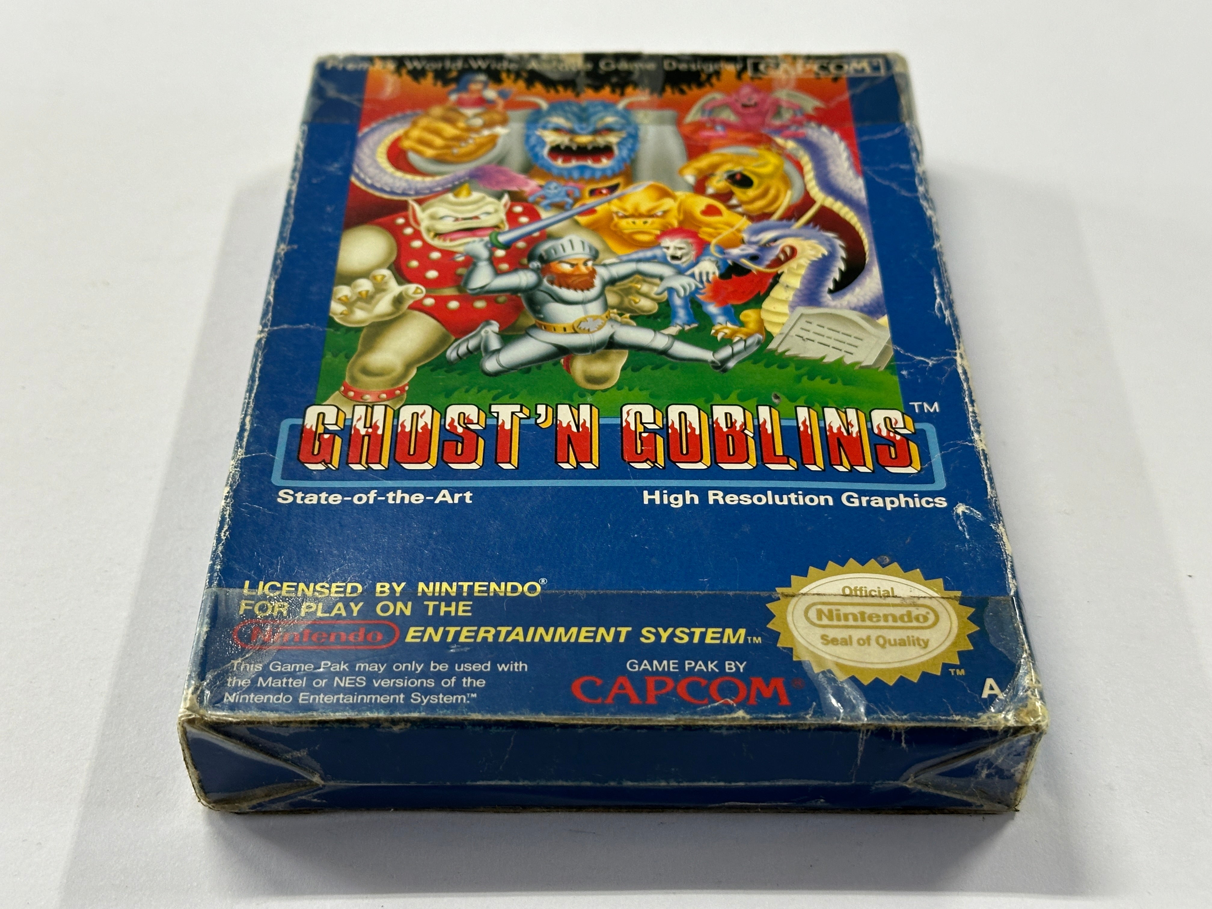 Ghost 'N' Goblins Classic Arcade Game in Original Retro Box - Perfect for Collectors and Vintage Gaming Enthusiasts