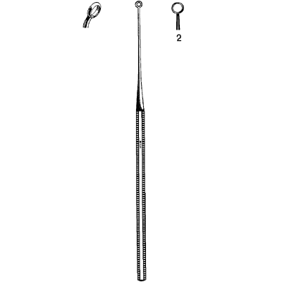 Buck Ear Curette Blunt Angled #2 67 2512 - Professional Ear Wax Removal Tool for Safe Cleaning at Home & Clinic Use