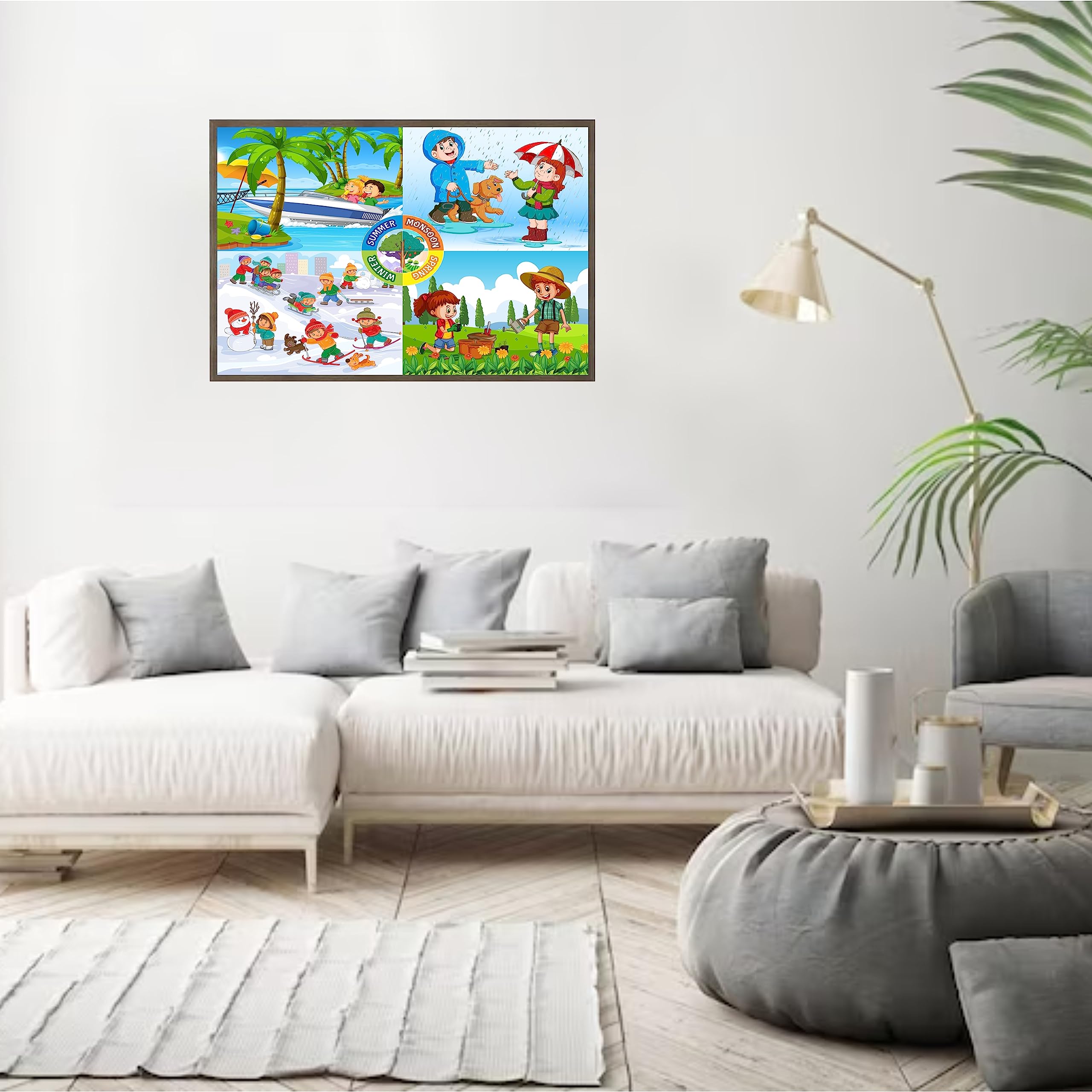Ankit 100-Piece Four Seasons Educational Jigsaw Puzzle for Kids Ages 6+ | Spring, Summer, Fall & Winter Learning Toy | Vibrant Seasonal Scenes | Perfect for Family Game Night, Classroom Activities & Cognitive Development