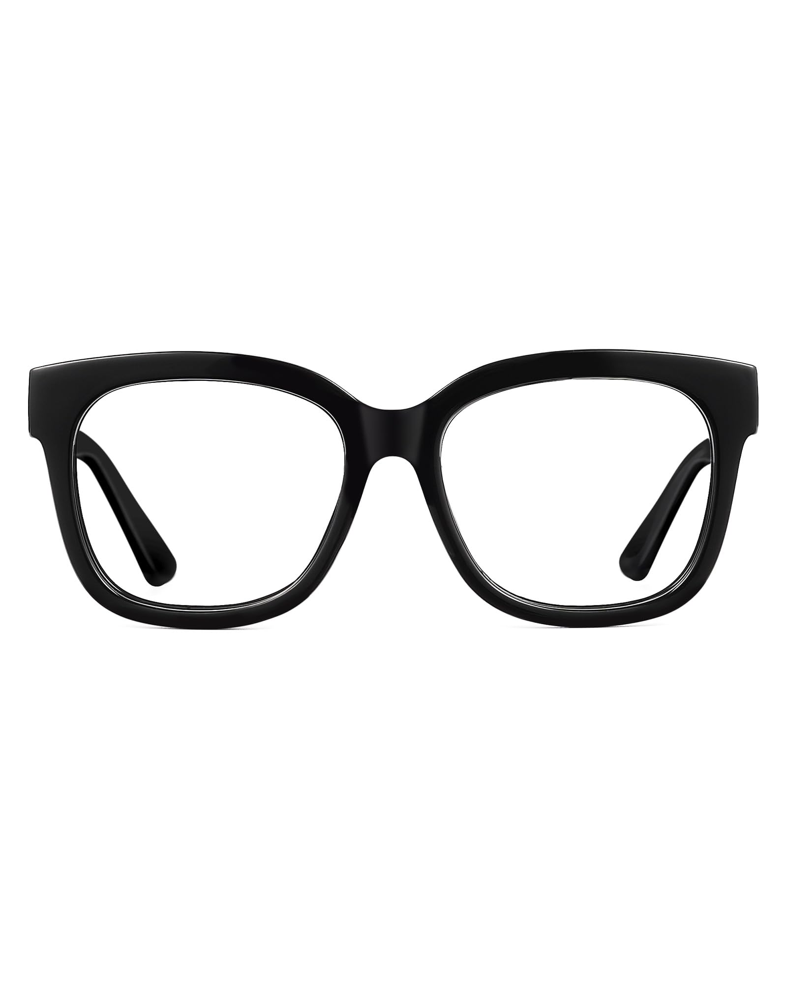 JIM HALO Oversized Blue Light Blocking Glasses for Women - Square Chunky Frame Computer Glasses to Reduce Eye Strain & Fatigue - Perfect for Office Work, Gaming & Screen Time
