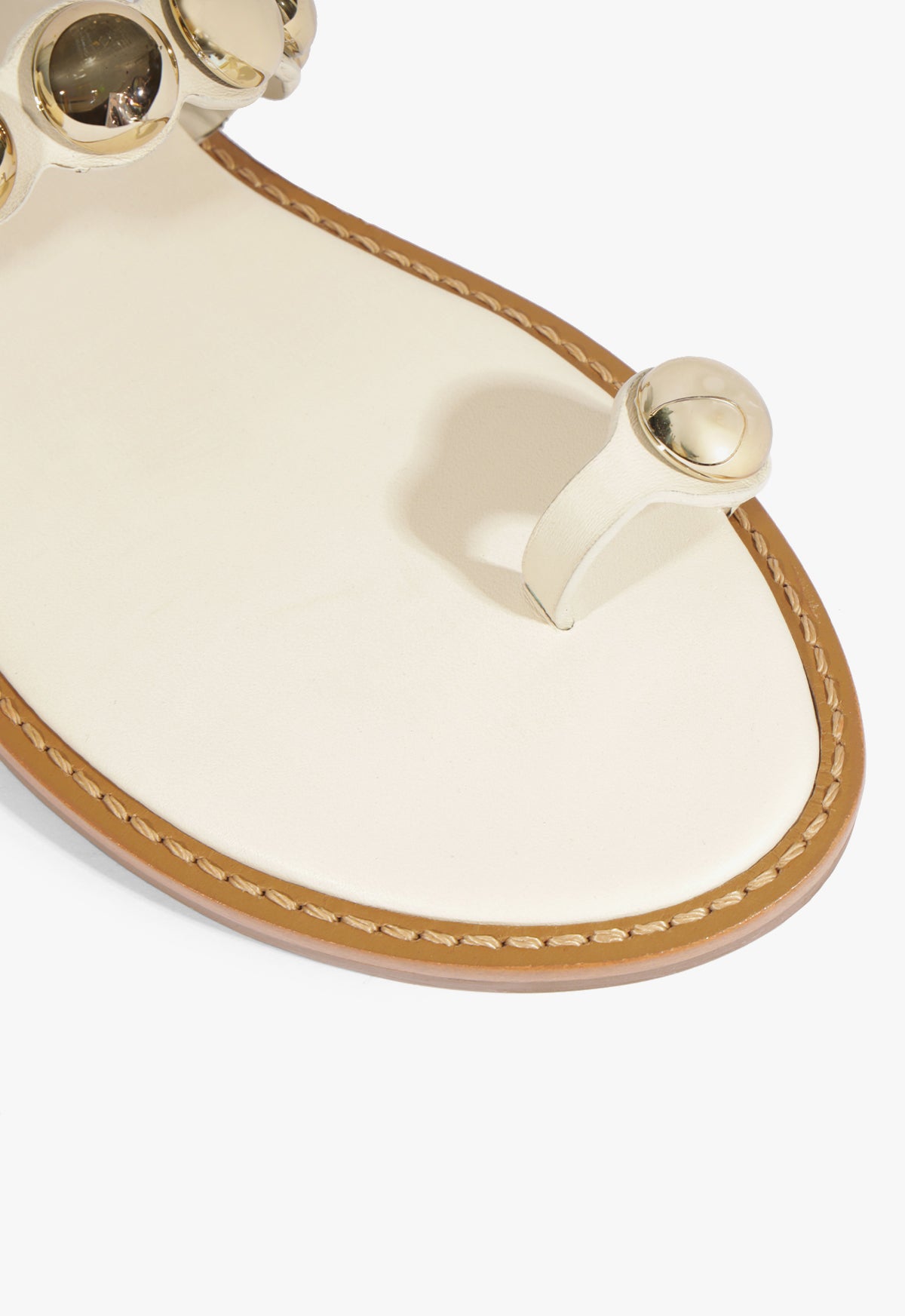 Romy White Leather Flat Sandals for Women - Comfortable Summer Casual Shoes - Perfect for Beach, Vacation & Everyday Wear