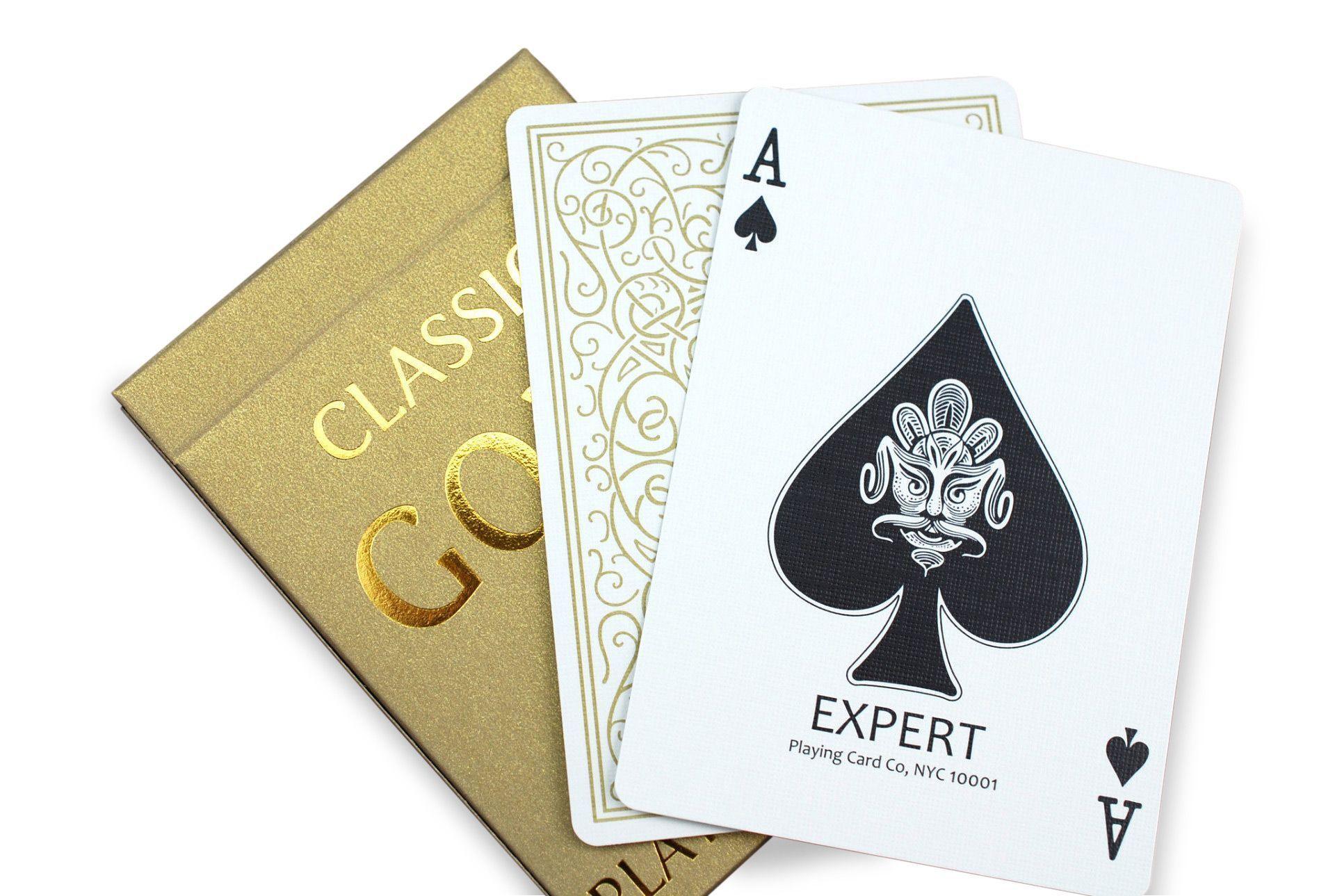 Premium Classic Gold Playing Cards - Elegant & Durable for Poker, Blackjack, Magic Tricks & Casino Nights