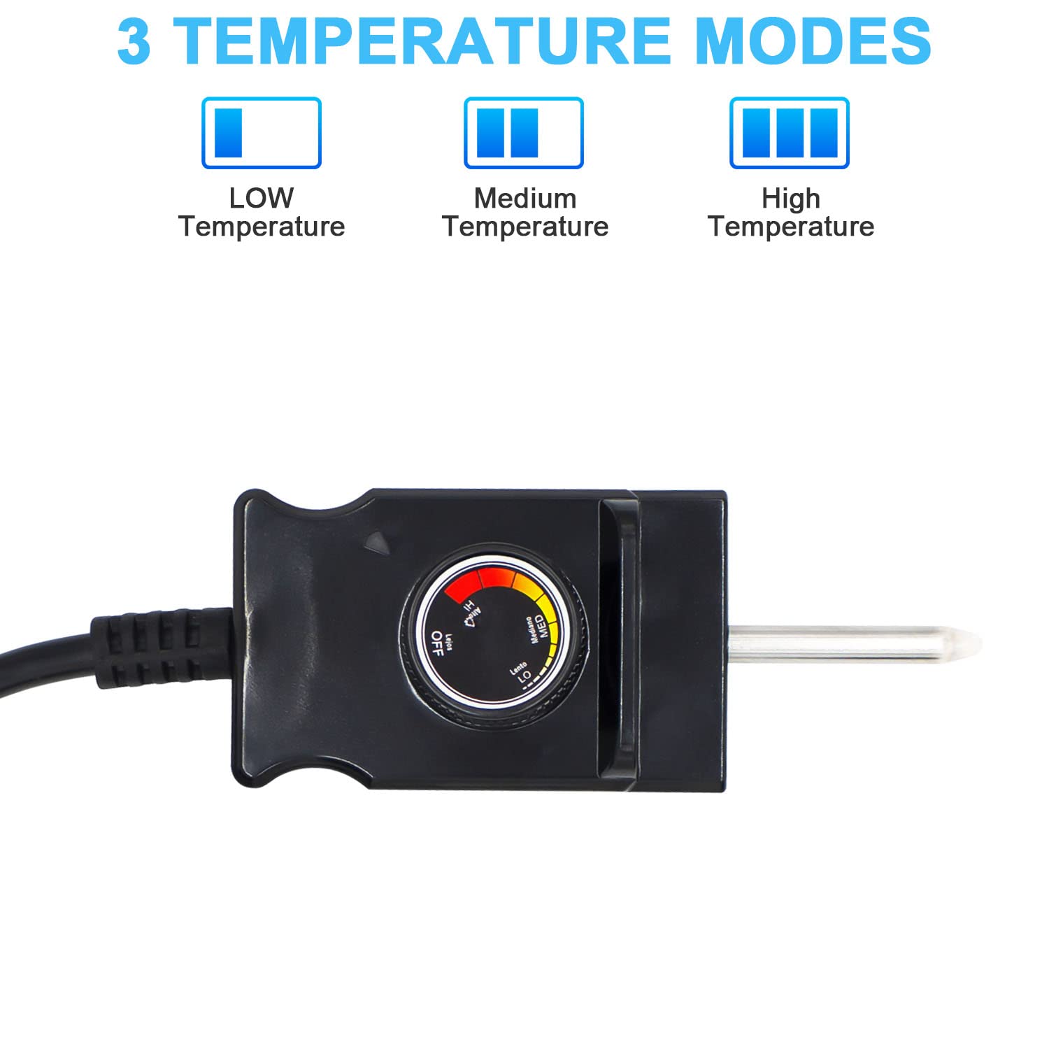 Adjustable Thermostat Controller Probe Cord for Masterbuilt MB20070210 & MB25075517 Electric Smokers | Compatible with Outdoor Cooking Smokers & Grills | Perfect for BBQ, Smoking Meat, and Backyard Cooking