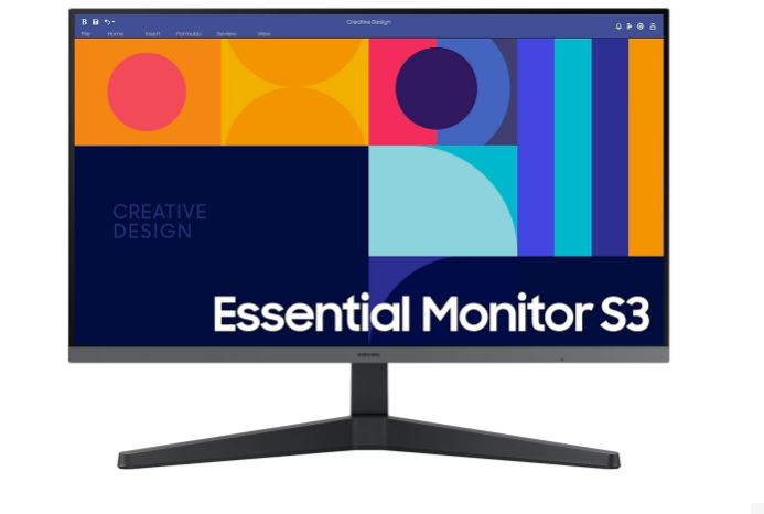 Samsung S24C330GAE 24-Inch Bezel-Less LED Monitor - Ultra-Thin Border, Full HD 1080p, HDMI/VGA Ports - Perfect for Home Office, Gaming & Entertainment