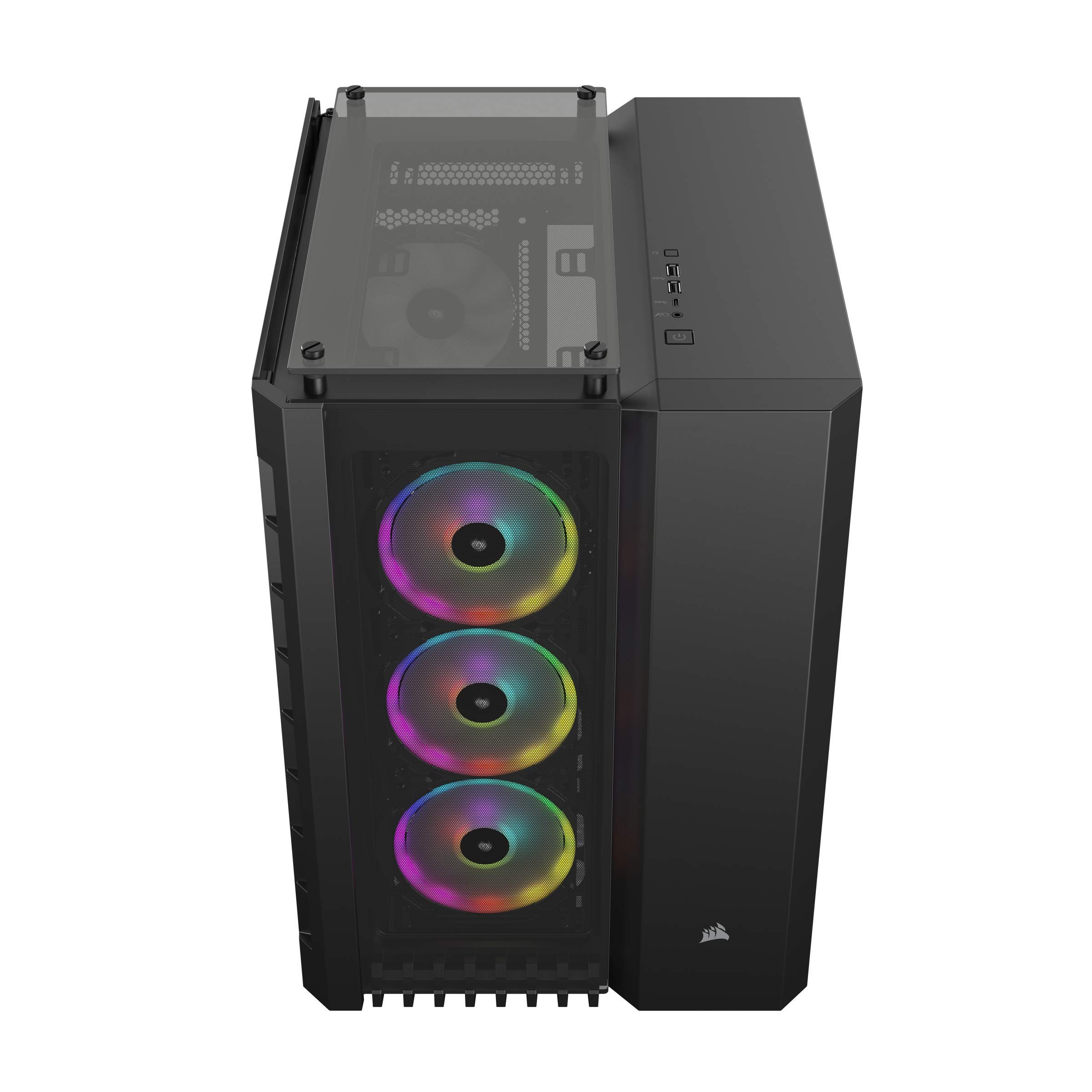 Corsair Crystal Series 680X RGB High Airflow Tempered Glass ATX Smart Gaming PC Case - Black | Premium Gaming Computer Tower for High-Performance Builds with Custom RGB Lighting | Perfect for Gaming Rigs, Streaming Setups & Workstations