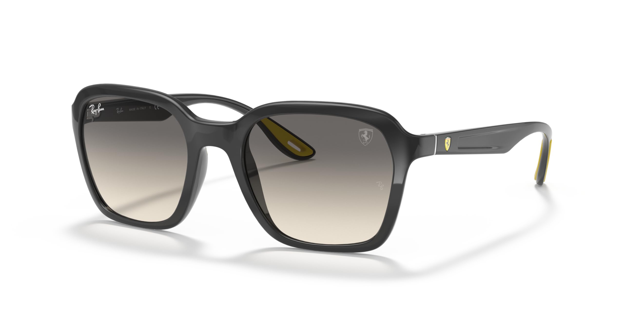 Ray-Ban RB4343M Scuderia Ferrari Square Sunglasses for Men & Women - Polarized UV Protection - Stylish Driving & Outdoor Fashion Accessories