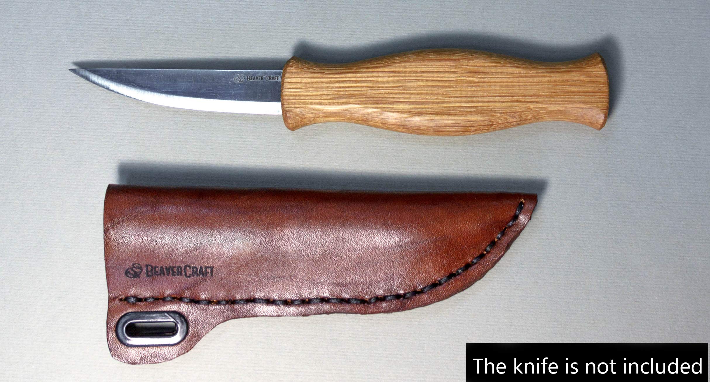BeaverCraft SH1 Genuine Leather Sheath for Fixed Blade Knives - 6