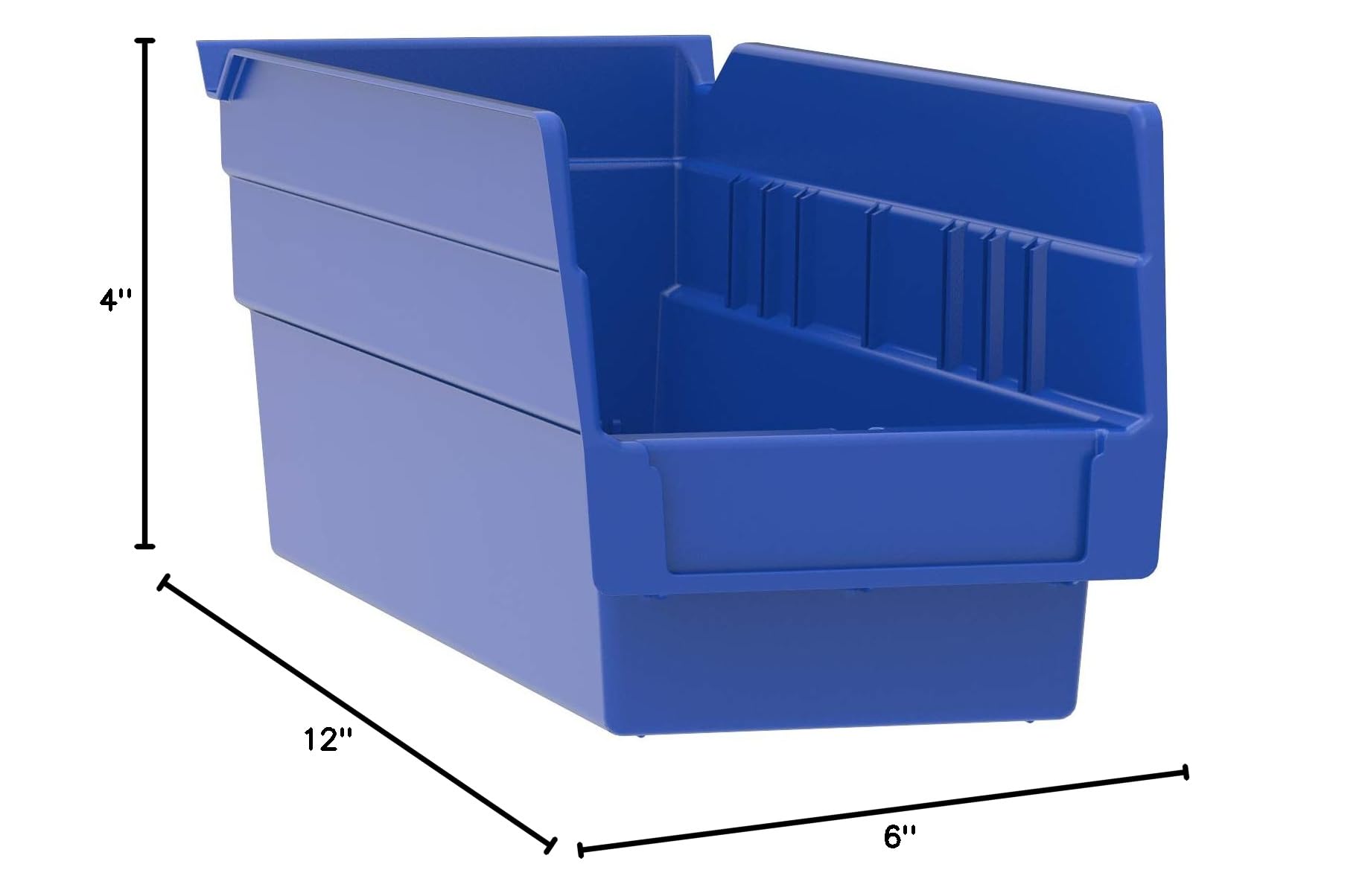 Akro-Mils Plastic Organizer and Storage Bins Bundle (30130 + 30120) - Durable Stackable Storage Containers for Home, Office & Garage Organization - Blue
