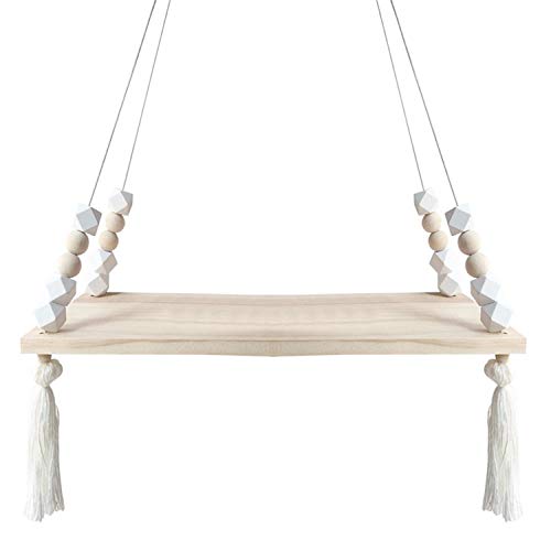 Handmade Rustic Pine Wood Wall Shelf - Farmhouse Boho Floating Shelf for Bedroom, Bathroom, Living Room & Kitchen Decor - 15