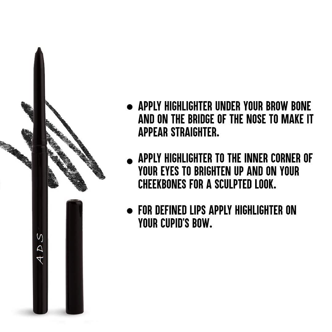 MASTADI ADS Long Lasting 12HR Kajal Eye Care (Pack of 1) + 3-in-1 Eyeliner, Kajal & Mascara Combo - Waterproof Smudge Proof Eye Makeup for Day & Night Wear