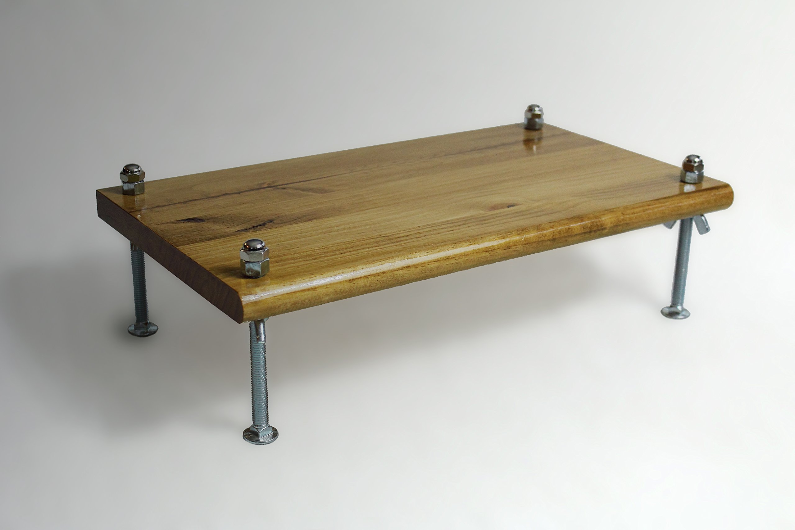 Premium Pine Wood Monitor Stand - Golden Oak Finish 18