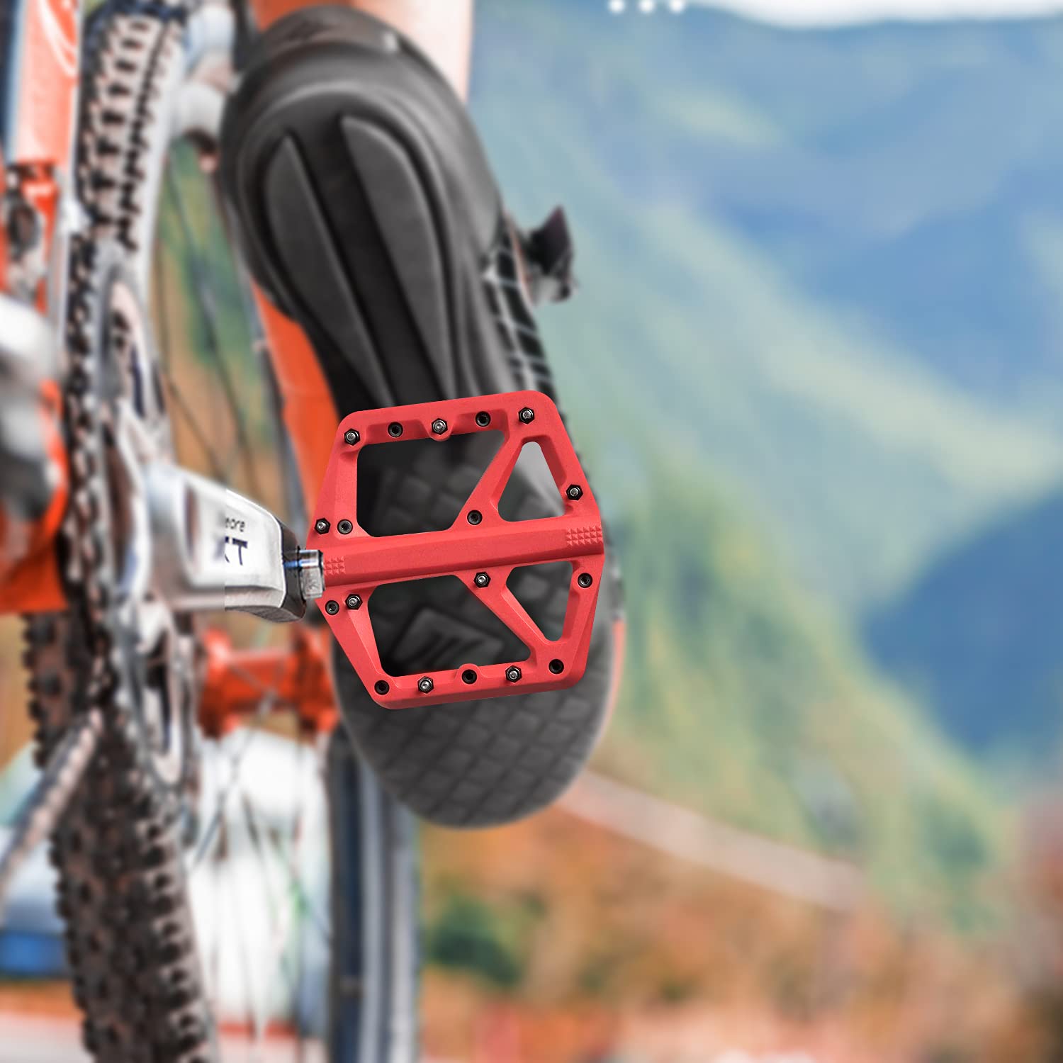 Premium Mountain Bike Pedals - Durable Flat BMX/MTB Pedals for Cycling & Off-Road Adventures - Ideal for Trail Riding, Commuting & Extreme Sports