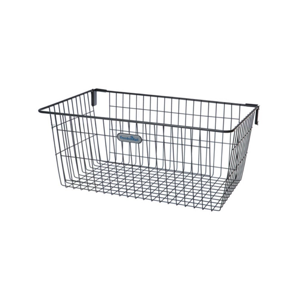 FreedomRail Deep Big Work Basket - Granite Finish | Heavy-Duty Storage Organizer for Kitchen, Bathroom & Office | Durable & Stylish Home Organization Solution