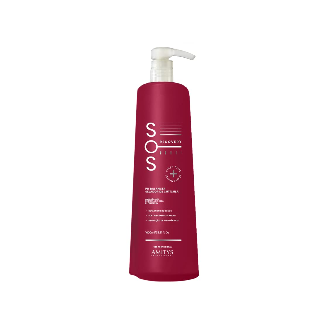 **SOS pH Balancer Hair Treatment - Repair & Protect Damaged Hair with Amino Acids, Silk Protein & D-Panthenol | Cuticle Sealer for Stronger Hair | 1 Liter Bottle | Ideal for Color-Treated, Bleached & Dry Hair**