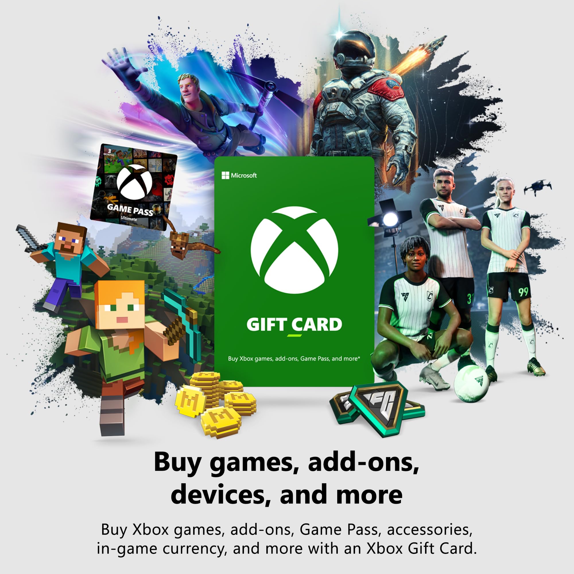 $100 Xbox Gift Card Card - Digital Code for Microsoft Store - Buy & Download Instantly - Perfect for Gaming, Subscriptions & Entertainment Gifts