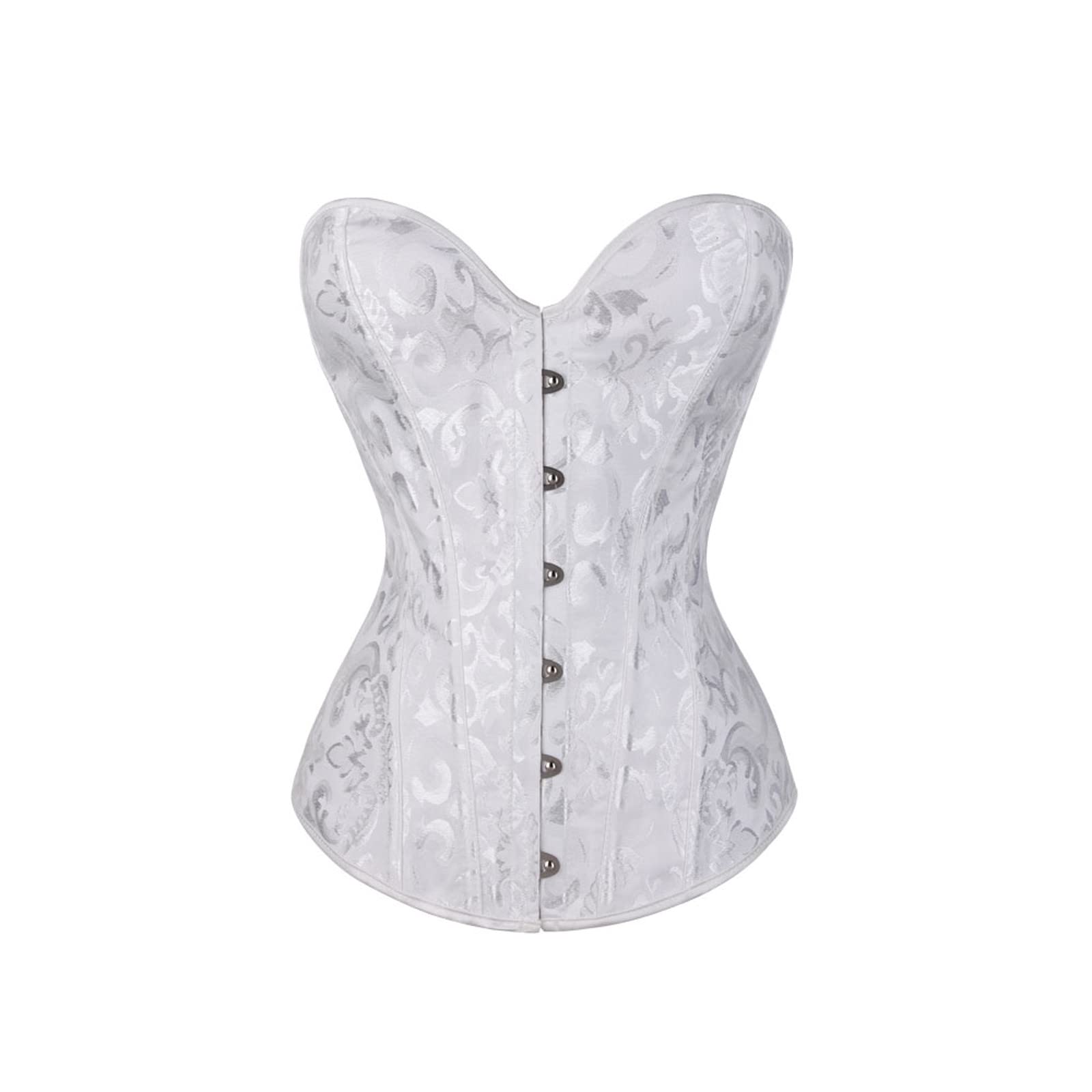 Sexy Women's Bustier Corset Top - Overbust Lingerie Waist Cincher with Textured Lace & Strapless Design for Shapewear | Perfect for Valentine's Day, Boudoir Photography & Burlesque Shows