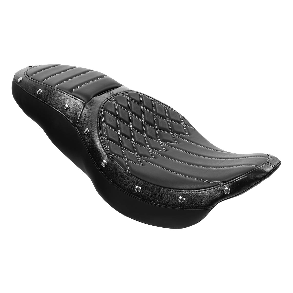 Harley Davidson Road King Street Glide Electra Glide Road Glide 2-Up Bucket Seat - Compatible with 2009-2023 Models - Comfortable Motorcycle Driver & Passenger Seat for Long Rides - Perfect for Touring, Cruising and Road Trips