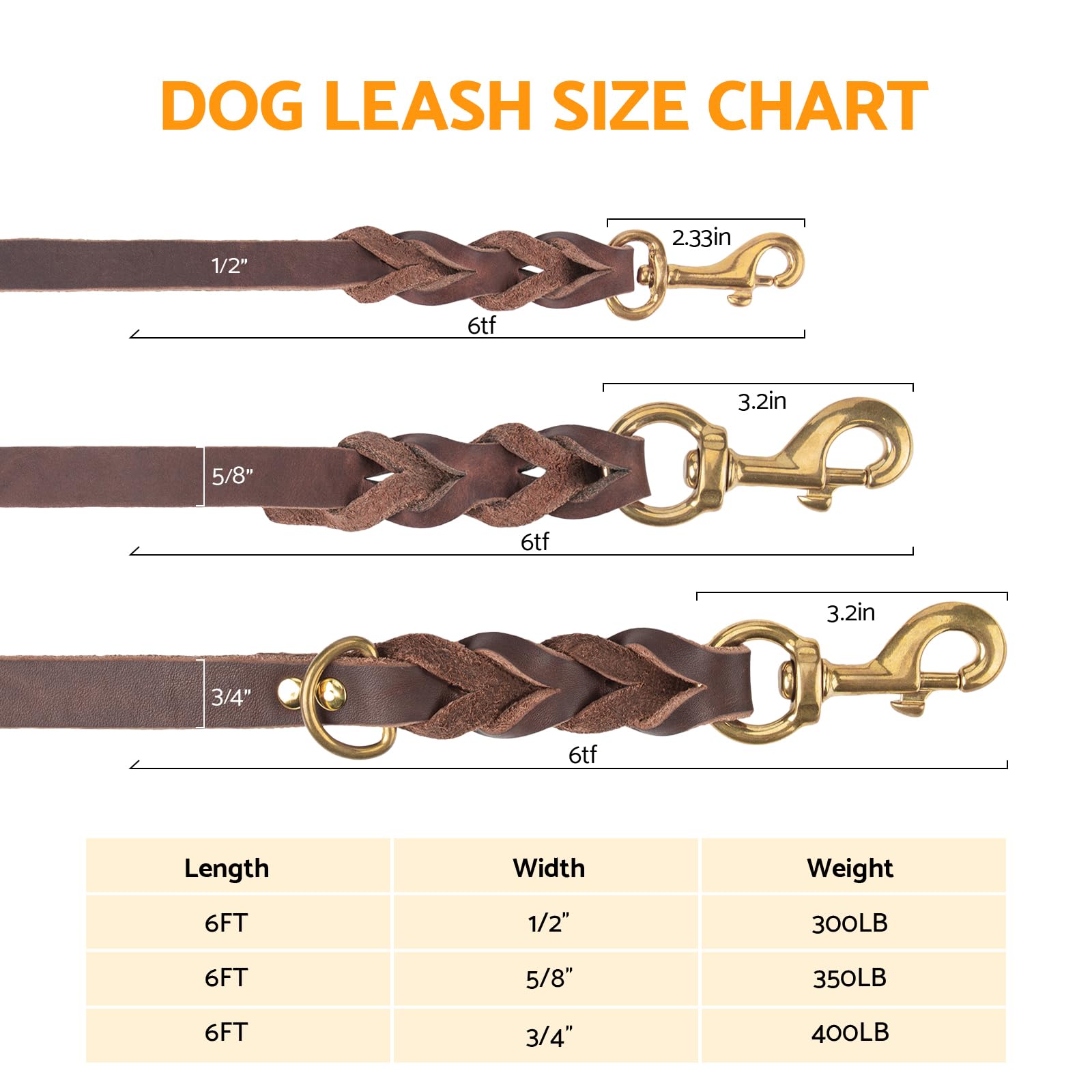 Premium 6ft Genuine Leather Braided Dog Leash - Heavy Duty 1/2 Inch Width for Training - Soft & Comfortable for Small Dogs (Brown) - Perfect for Walks, Hiking & Outdoor Adventures
