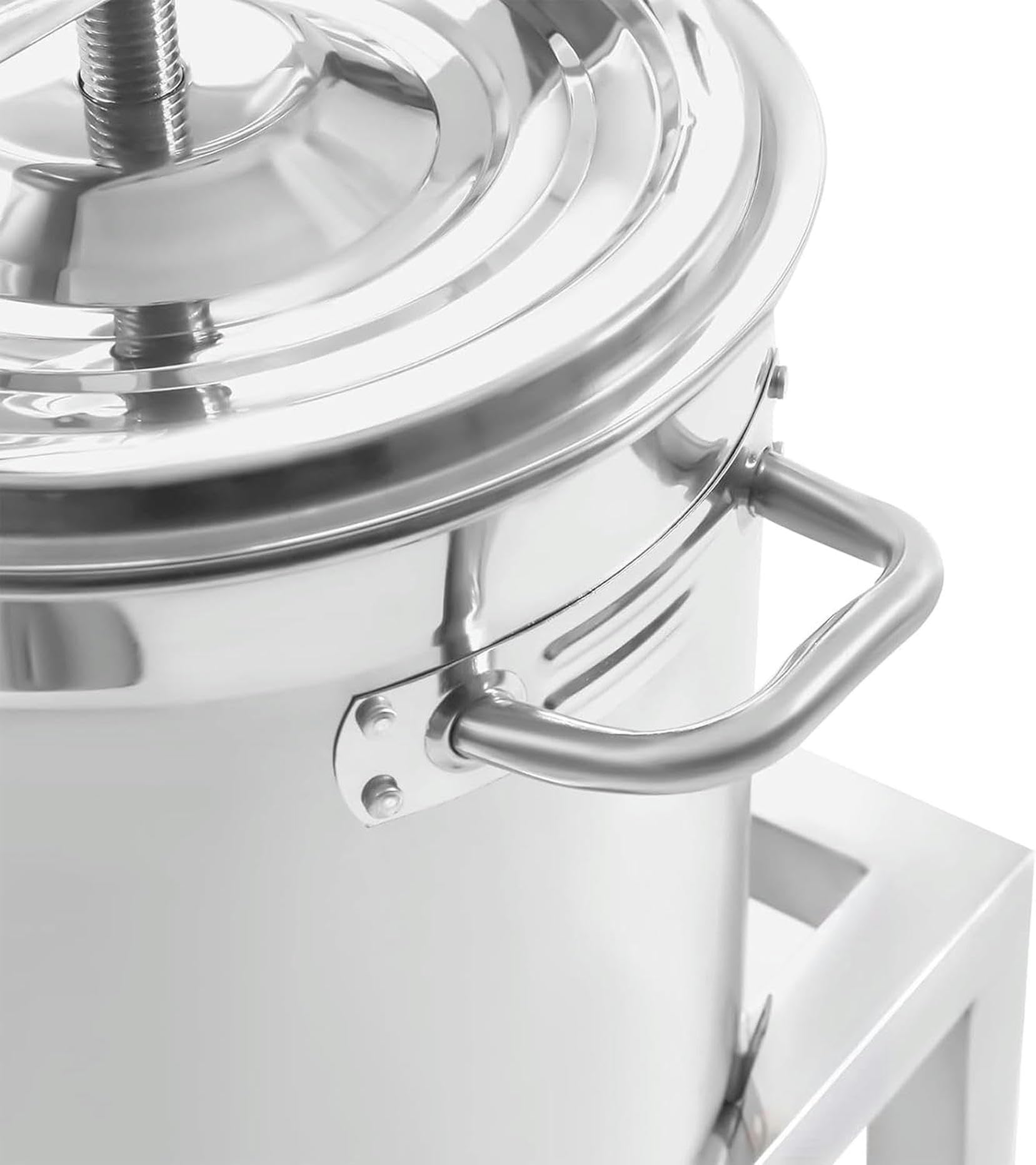 Stainless Steel Fruit Wine Press 2.6 Gallon (10L) - Manual Cider Juice Press for Apple, Grape, Berry, Orange & Vegetables - Perfect for Home Brewing, Winemaking & Fresh Juice Extraction
