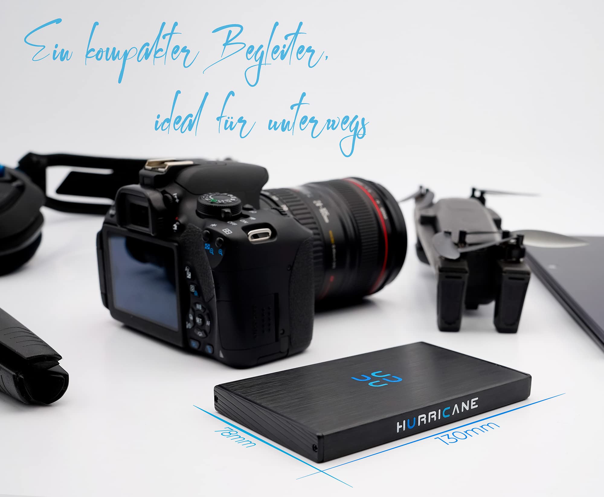 750GB Portable External Hard Drive USB 3.0 - 2.5 Inch Mobile Storage for PC, Laptop, PS4, PS5, Xbox - Compatible with Windows, Mac, Linux - Perfect for Photos, Videos, Gaming & Backup (Black)