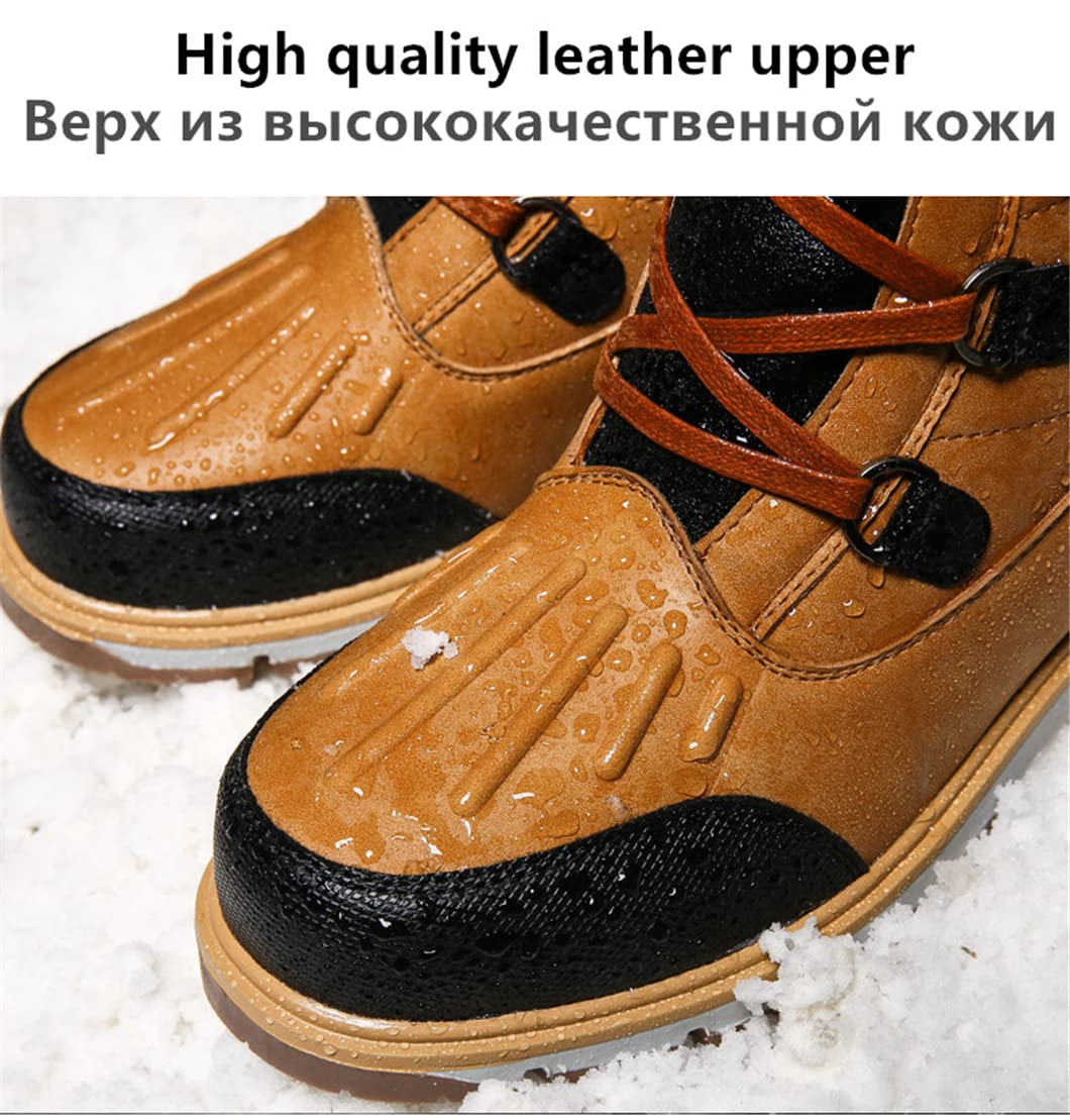 Waterproof Winter Plush Snow Boots for Men - Warm & Comfortable Casual Mid-Calf Boots for Snowy Weather, Outdoor Activities & Daily Wear