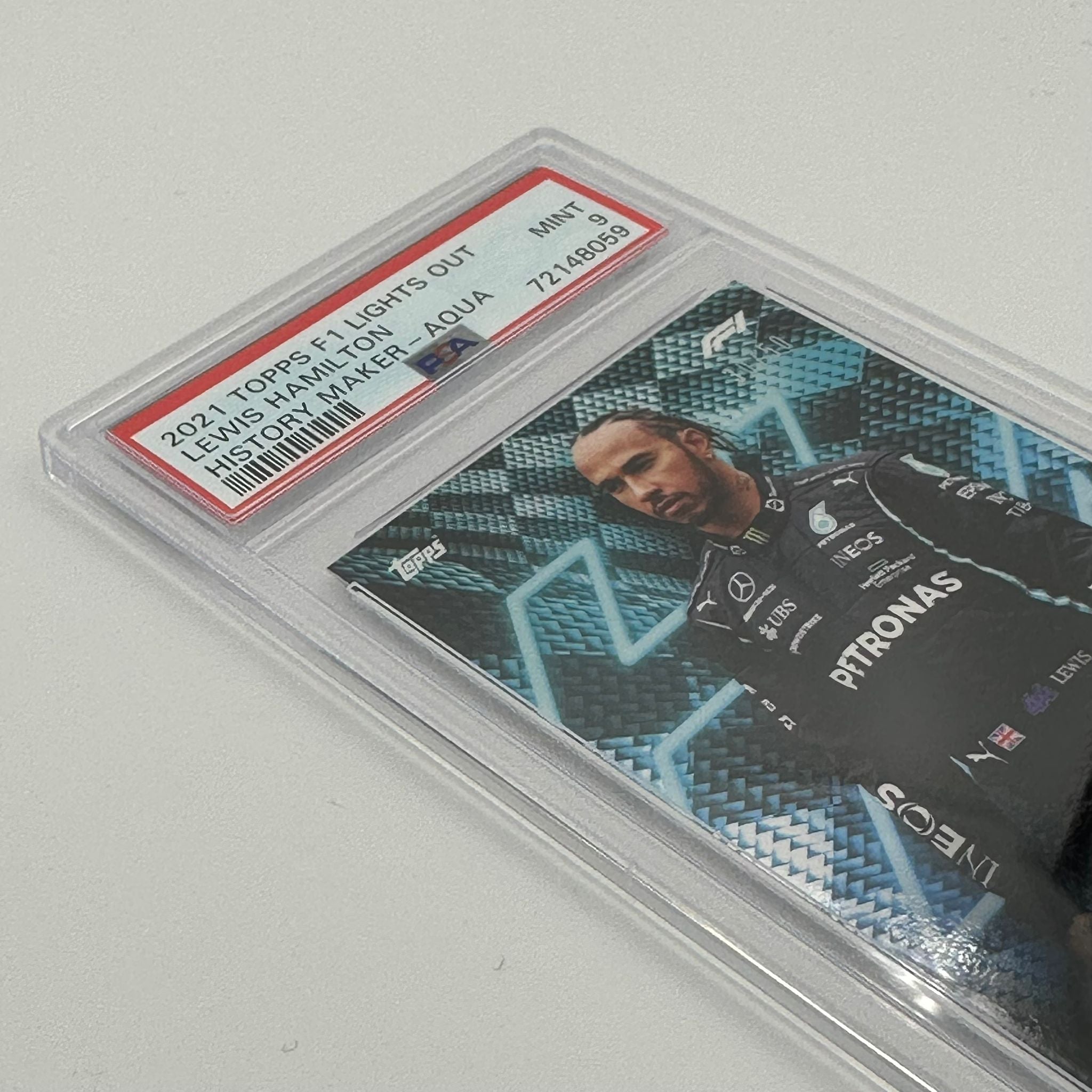 PSA 9 Graded 30/50 Lewis Hamilton History Maker Trading Card - Perfect for F1 Collectors, Sports Memorabilia Enthusiasts & Investment Portfolio