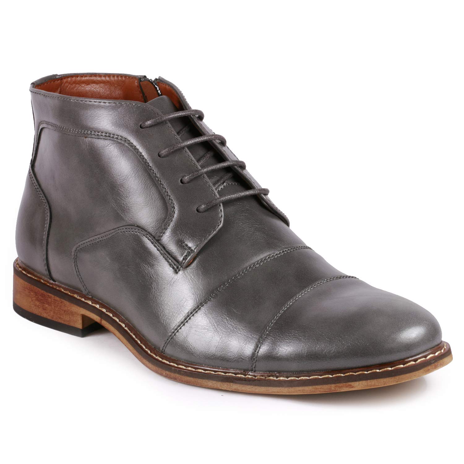 Metrocharm MC147 Men's Cap Toe Oxford Dress Shoes - Classic Formal & Casual Ankle Boots for Business, Office, Wedding & Everyday Wear