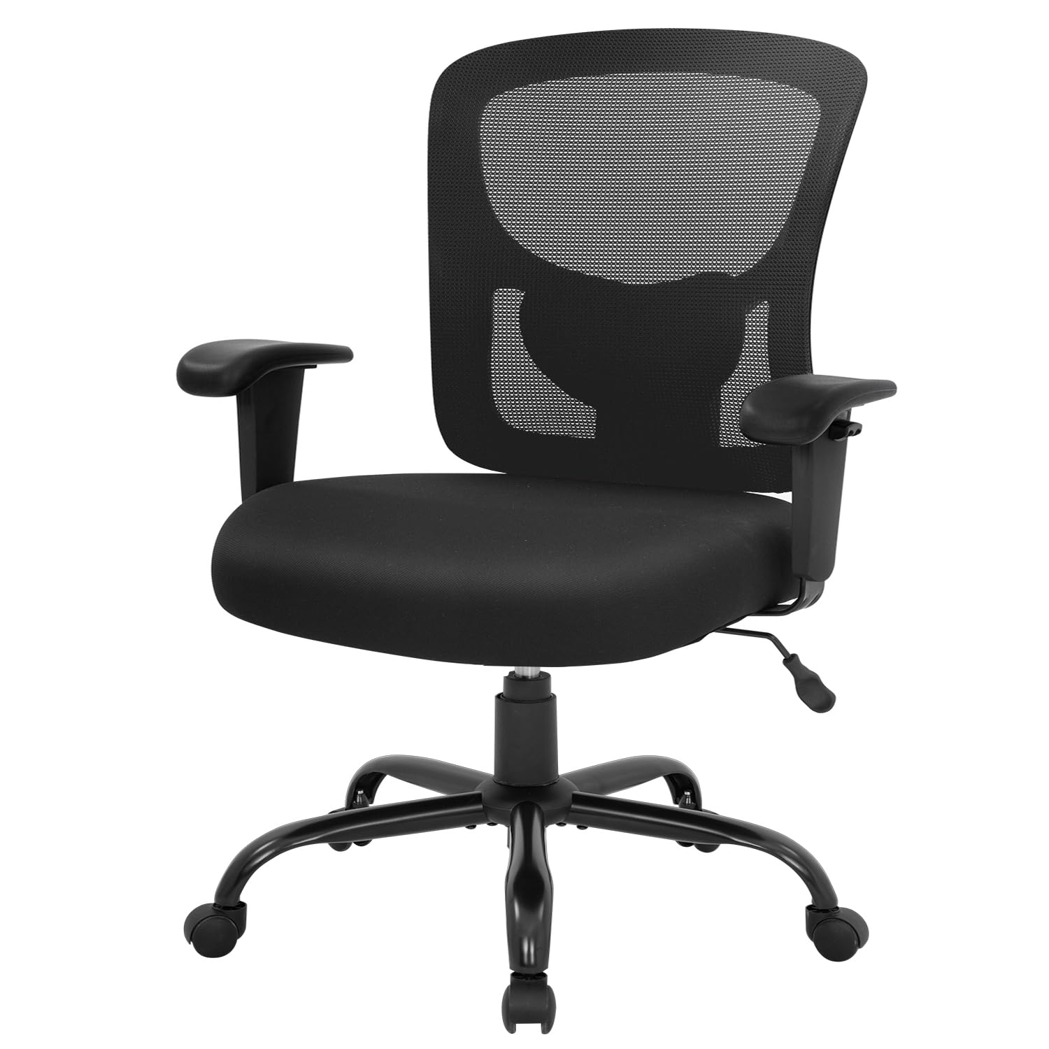 Heavy Duty Big and Tall 500lbs Capacity Ergonomic Mesh Office Chair - Executive Desk Chair with Lumbar Support, Rolling Swivel Computer Chair for Men & Women (Black) - Perfect for Home Office, Gaming, and Long Work Sessions