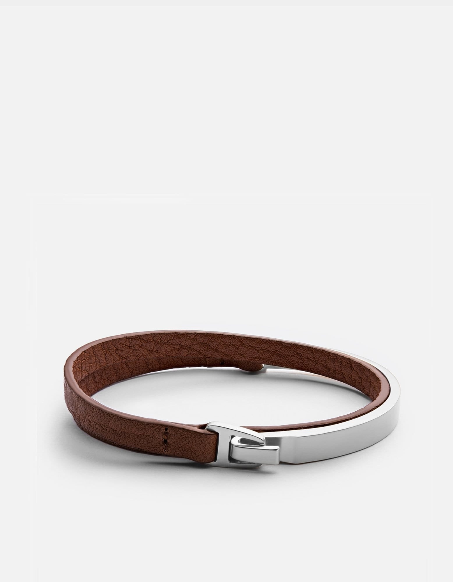 Moore Half Cuff Leather Bracelet with Sterling Silver Accents - Elegant Jewelry for Women, Perfect for Casual Wear, Date Nights & Special Occasions