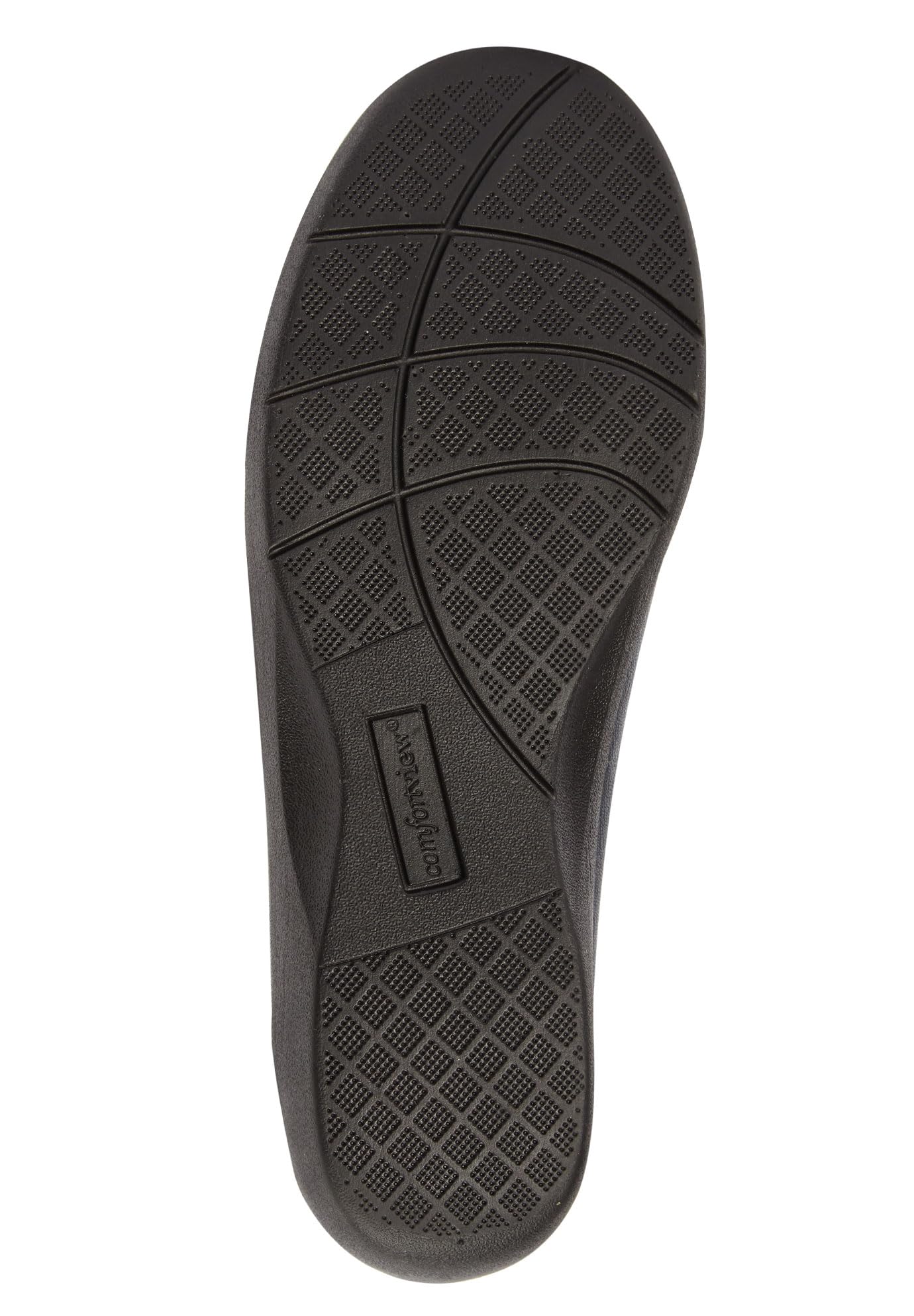Comfortview Women's Wide Width The Gab Flat - Comfortable Slip-On Shoes for Work, Travel & Everyday Wear
