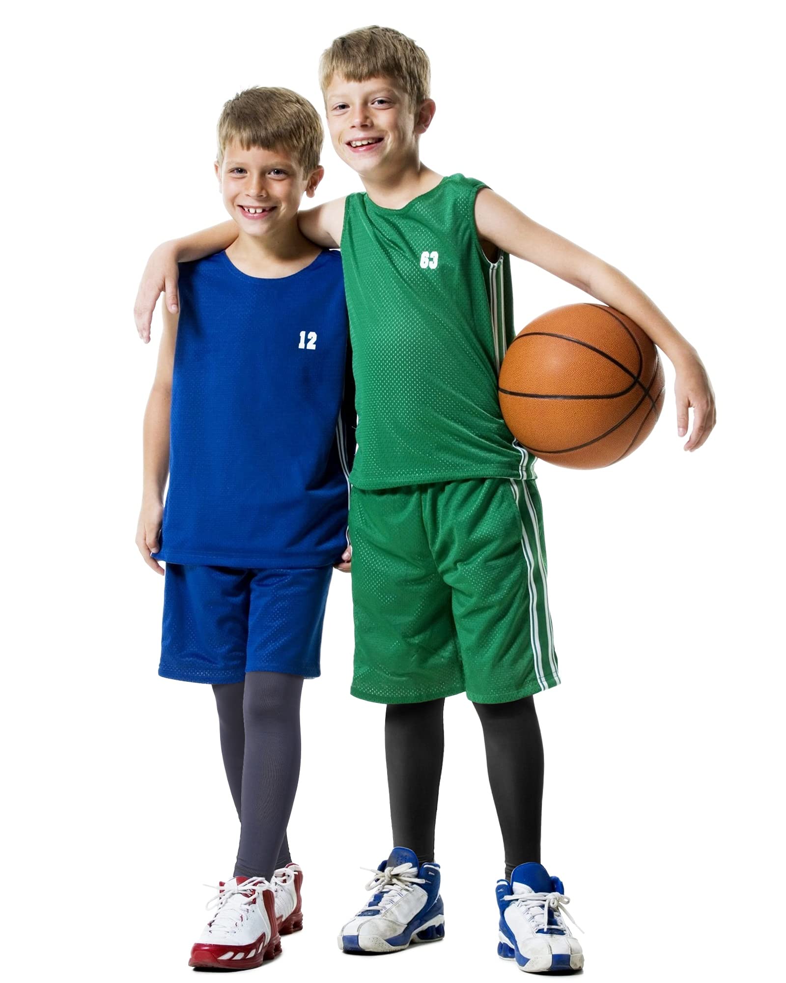 Roadbox 2 Pack Boys Compression Pants - Quick Dry Spandex Base Layer Underwear for Running, Football & Sports - Youth Athletic Leggings for Training, Workouts & Outdoor Activities